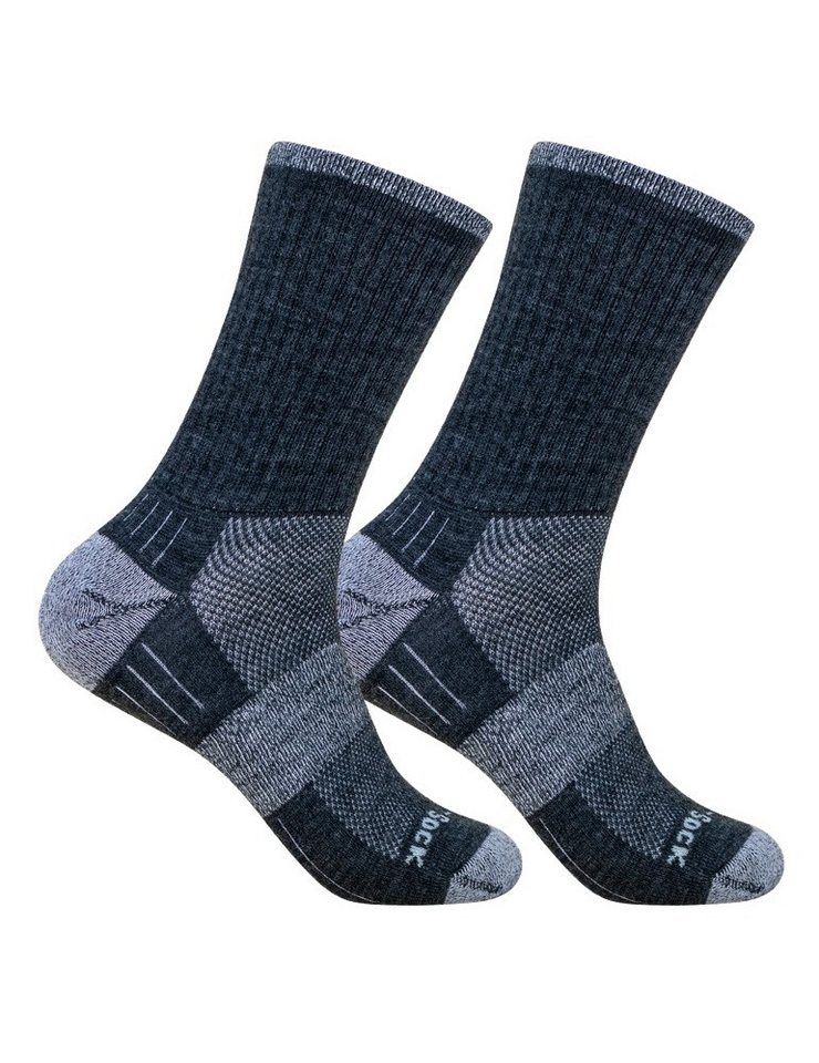 Wrightsock Wandersocken Crew Merino Escape (extra Frottee-Polsterung, mitteldick)