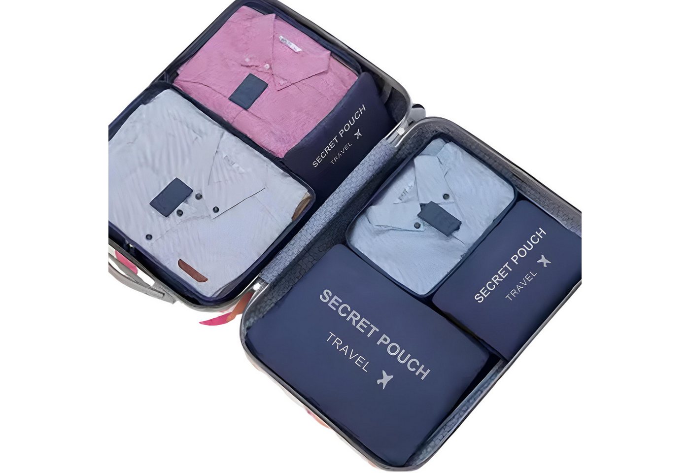 HS.SUPPLY Reisetasche 6er Set Reise-Organizer wasserdicht – Kleidung & Zubehör sortieren (6-teiliges Set), im praktischen Design, wasserdicht, große Kapazität