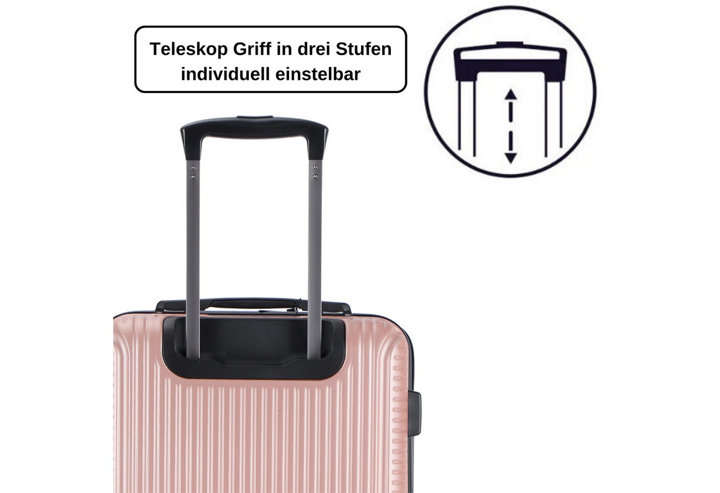 Blade Hartschalen-Trolley Erweiterbares Handgepäck - Leichter Rollkoffer aus ABS+PC Bild 3