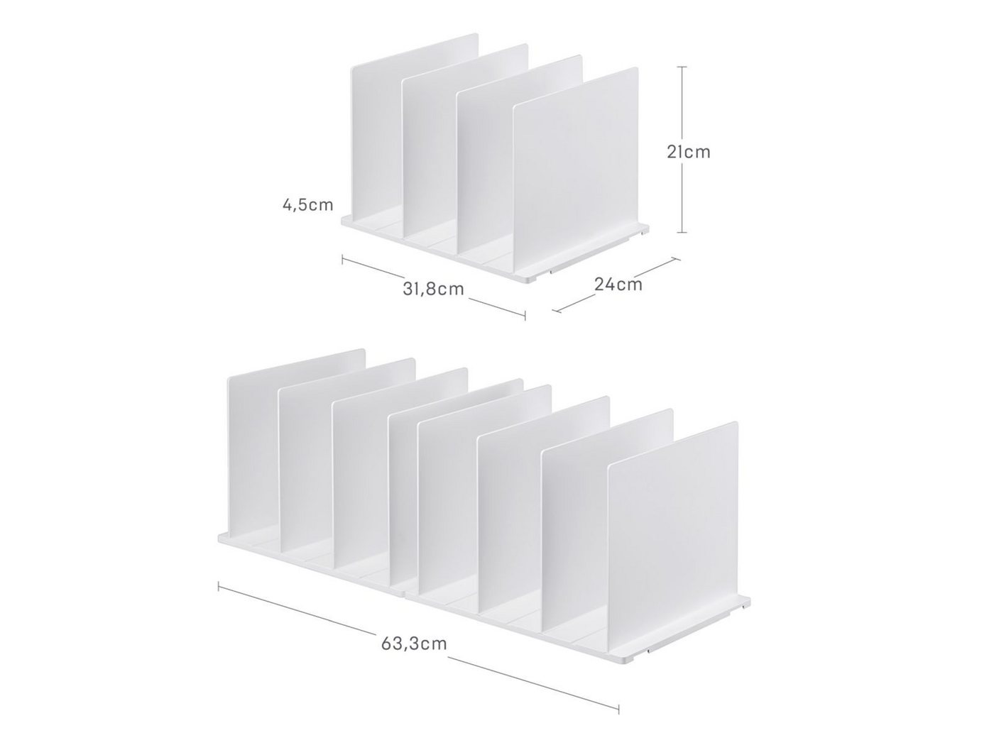 Yamazaki Taschenorganizer Smart Taschen-Aufbewahrung Organizer für Kleiderschrank 31x21x24cm (2-tlg., 2er Pack), verstellbare Trennwände zur Organisation im Schrank Bild 5