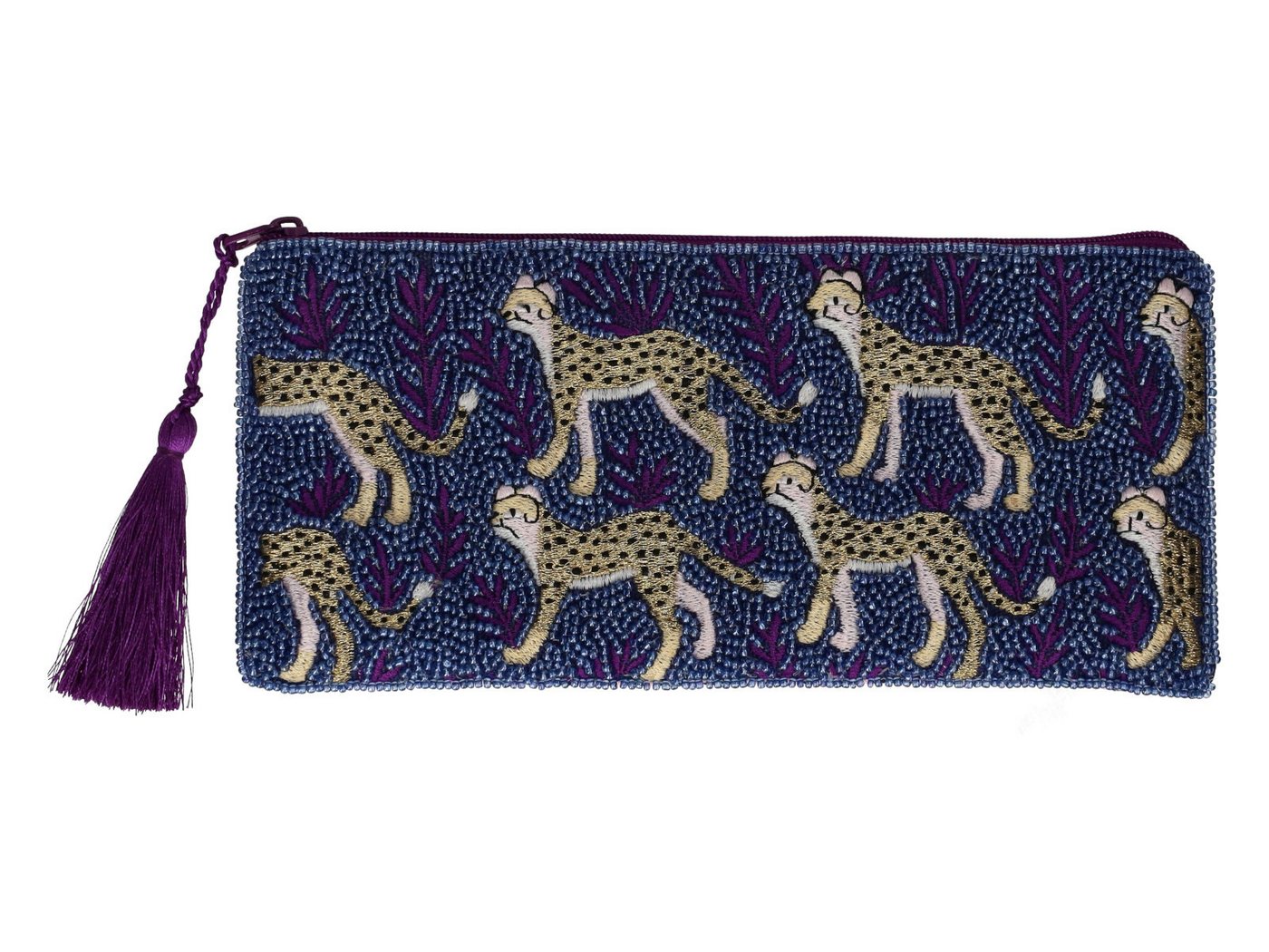 Giftcompany Kosmetiktasche Elodie Kosmetiktasche L Leopard blau/rosa 10cm