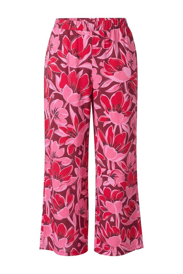 MIAMODA Funktionshose Hose gerades weites Bein Blumenmuster
