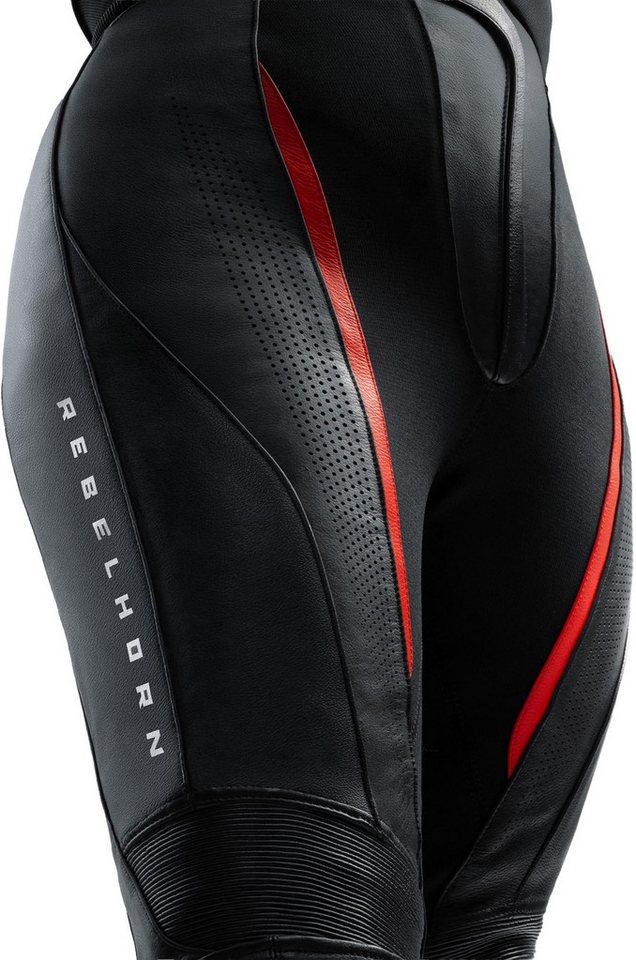 Rebelhorn Motorradhose Diva Damen Motorrad Lederhose Verbindungsreißverschluss,Hüftprotektoren enthalten,Knieprotektor Bild 4