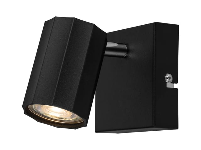 LIVARNO HOME Wand-/Deckenleuchte, neig- und schwenkbarer Spot (quadratisch, schwarz)