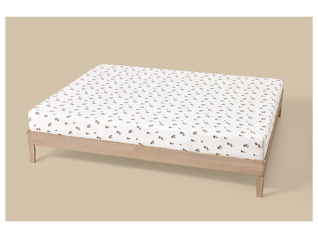 LIVARNO® Jersey-Spannbettlaken, 140-160 x 200 cm (Pilze)