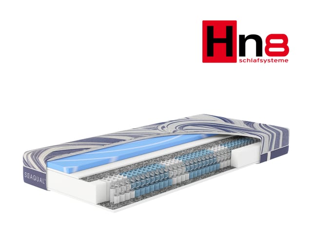 HN8 SCHLAFSYSTEME 7-Zonen Taschenfederkern-Matratze mit integriertem Gelschaum-Topper ""OCEAN CLEAN TFK"" (H2, 140 x 200 cm)