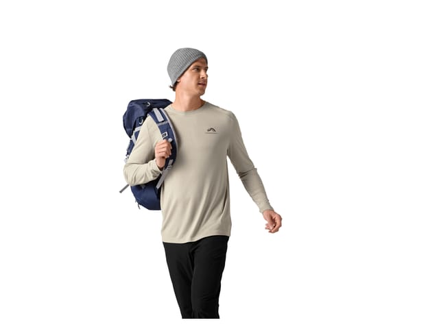 CRIVIT Herren Funktionsshirt langarm Outdoor (Beige, M (48/50))