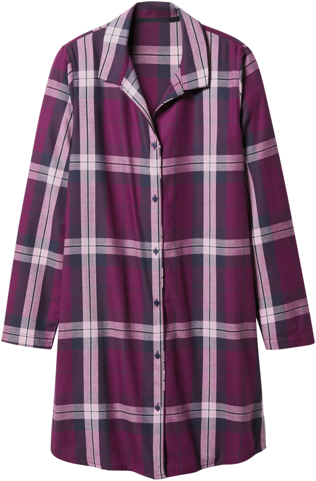 ESMARA® Damen Flanell Bigshirt (Lila, S(36/38))