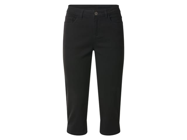 ESMARA® Damen Capri-Jeans, Skinny Fit (Schwarz, 40)