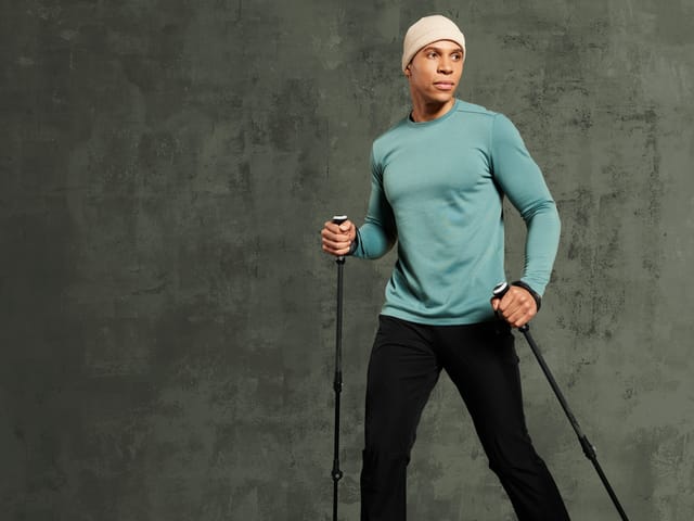 CRIVIT Herren Funktionsshirt langarm Thermo (Grün, XL(56/58))