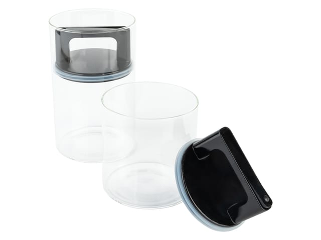 LIVARNO HOME Vorratsgläser luftdicht, 2er Set (transparent)