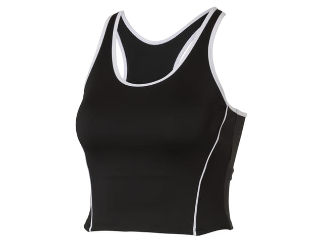 CRIVIT Damen Funktionstop mit BH (Schwarz, S(36/38))