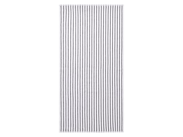 LIVARNO® Frottier-Duschtuch, 70 x 140 cm (Weiß/schwarz)