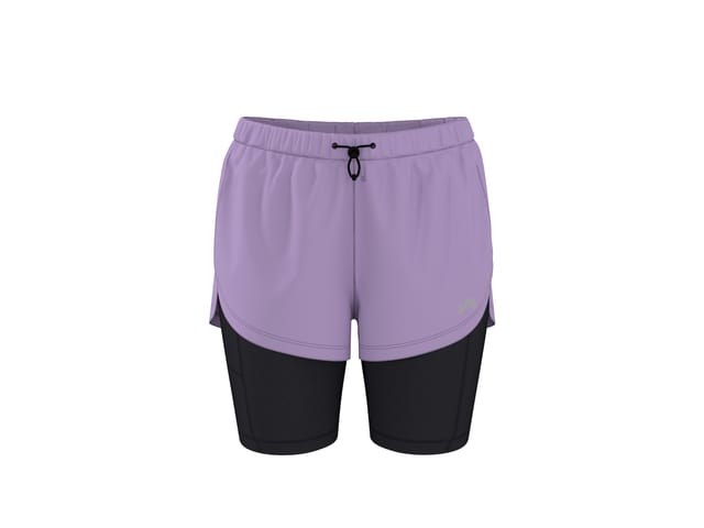 CRIVIT Damen Funktionsshorts, 2- in-1 (Lila, S(36/38))