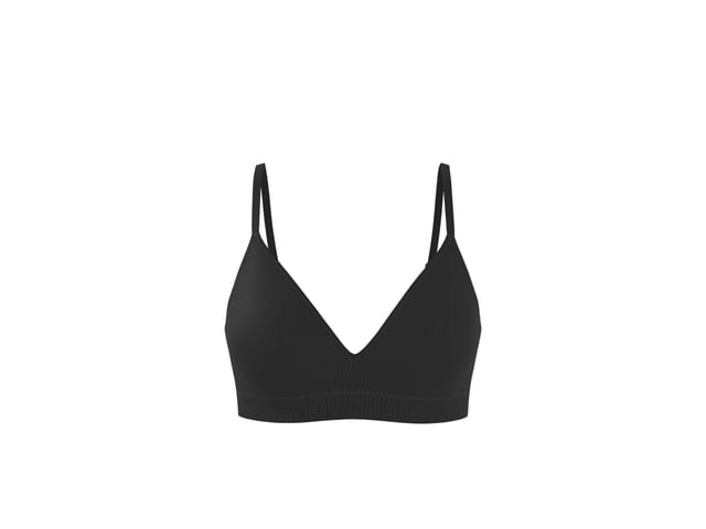 ESMARA® Damen Gerippter Soft-BH (Schwarz, 80B)