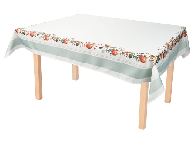 LIVARNO HOME Tischdecke / Tischläufer-Set, aus recyceltem Material (Kürbis (Bordüre))