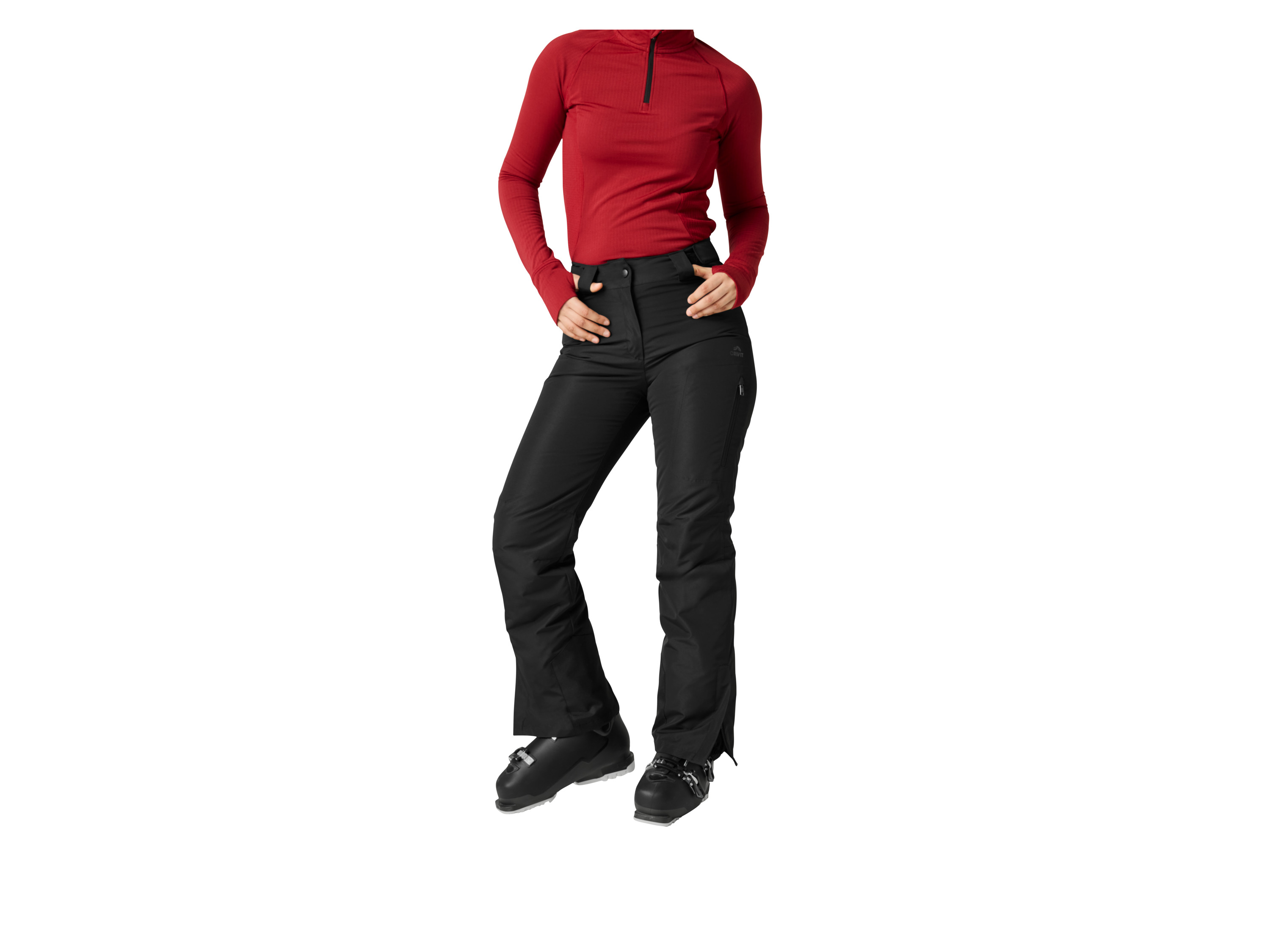 CRIVIT Damen-Skihose (Schwarz, 46)