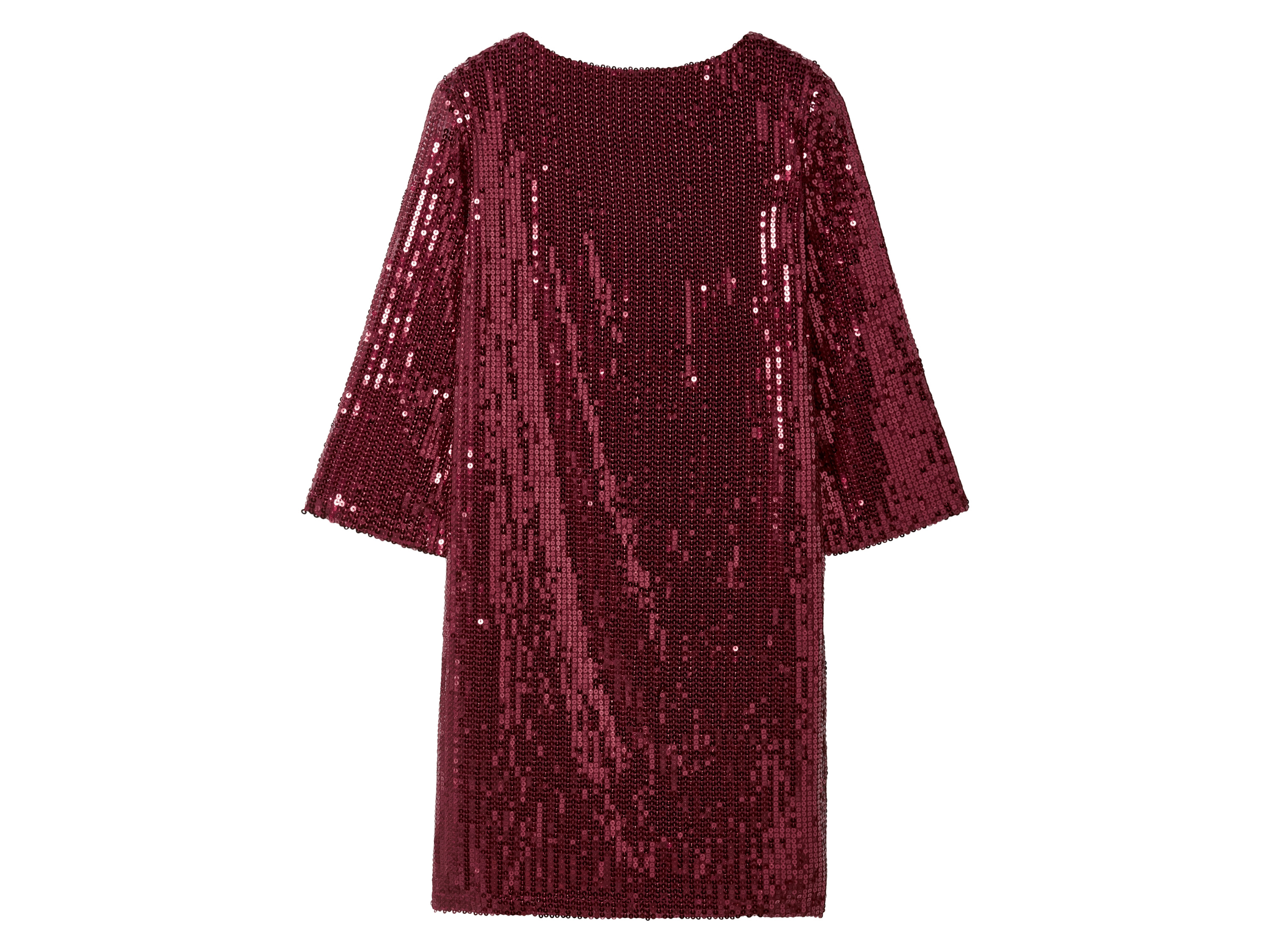 ESMARA® Damen Pailletten-Kleid (Rot, L (44/46)) Bild 2