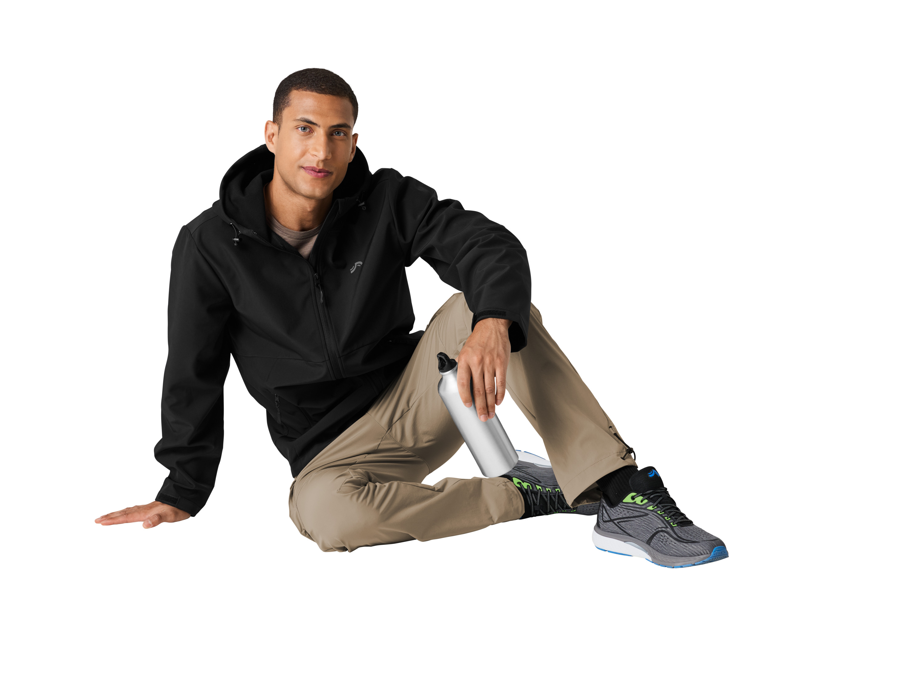CRIVIT Herren Softshelljacke Outdoor (Schwarz, M (48/50))