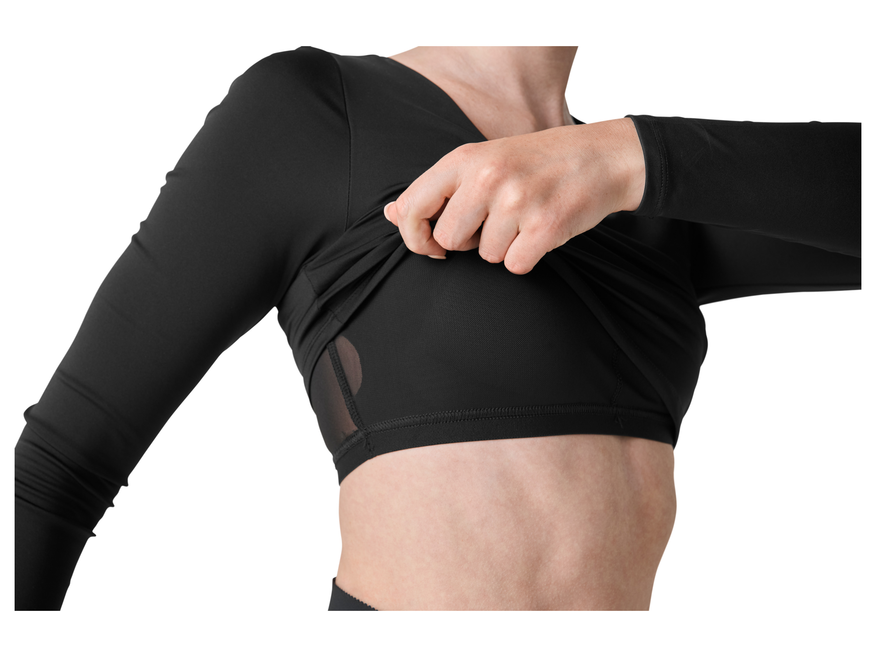 CRIVIT Damen Funktionsshirt langarm mit BH (Schwarz, M(40/42)) Bild 3