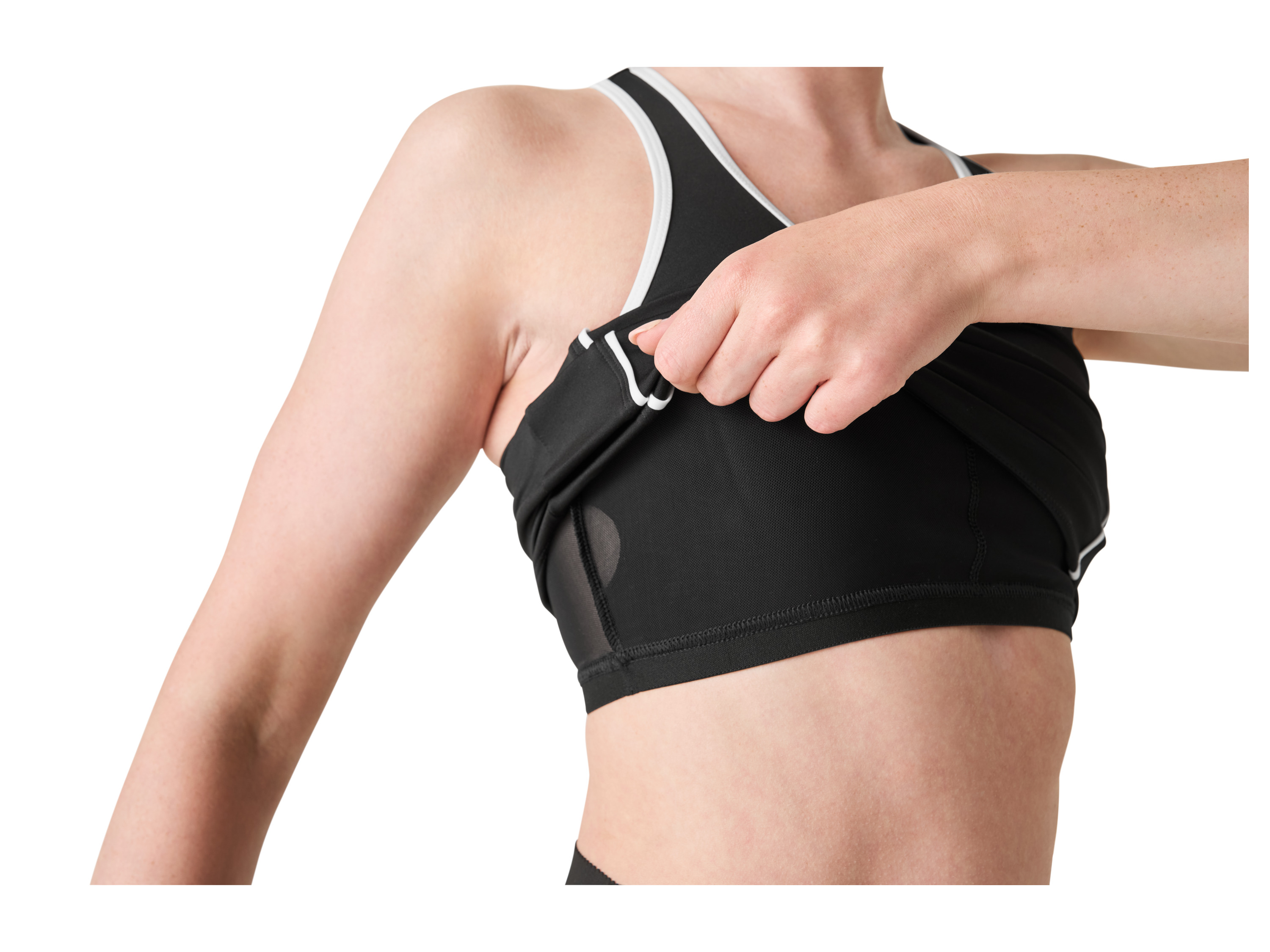 CRIVIT Damen Funktionstop mit BH (Schwarz, L(44/46)) Bild 3