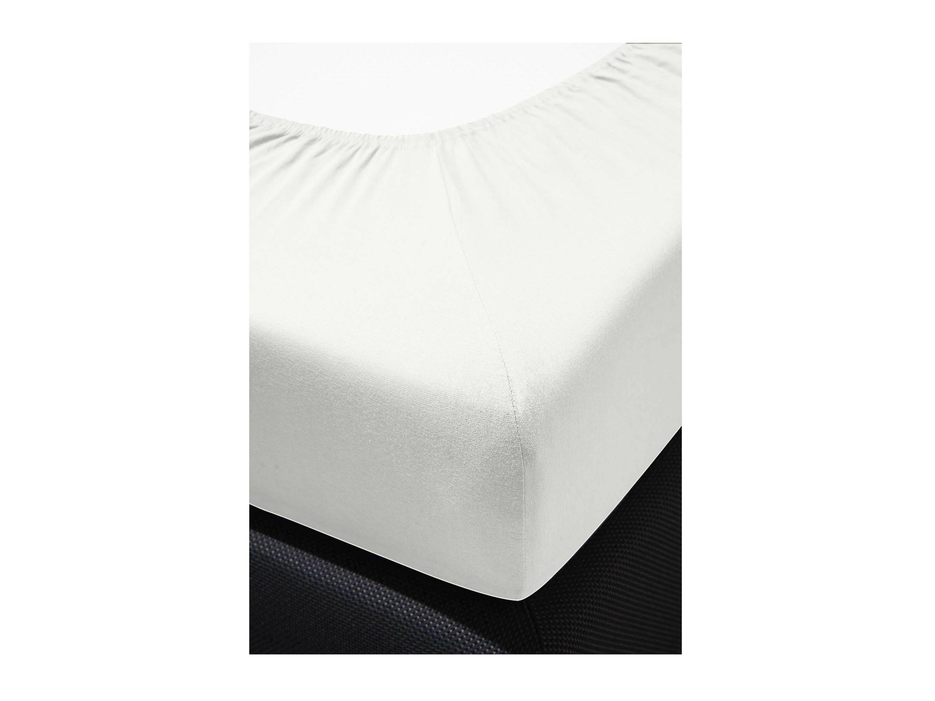 BIERBAUM Jersey Spannbetttuch 1002 (10 weiss, 190 x 200 cm)