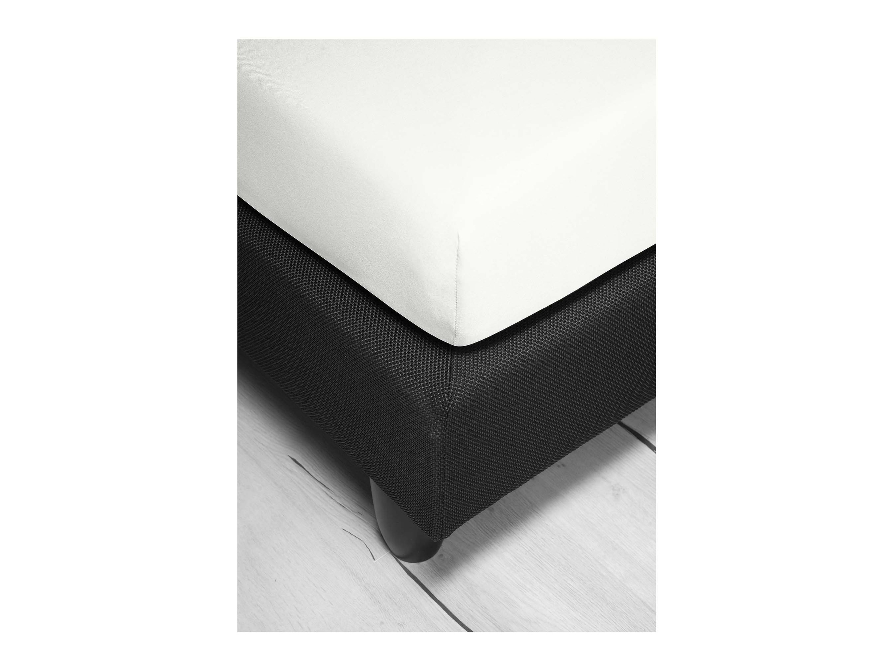 BIERBAUM Jersey Spannbetttuch 1002 (10 weiss, 190 x 200 cm) Bild 4