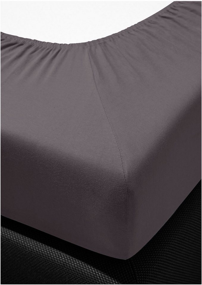 BIERBAUM Jersey Spannbetttuch 1002 (12 titan, 150 x 200 cm)