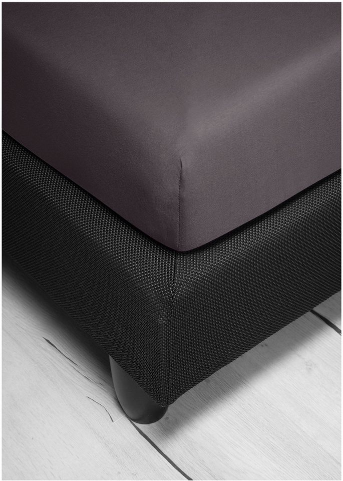 BIERBAUM Jersey Spannbetttuch 1002 (12 titan, 150 x 200 cm) Bild 2