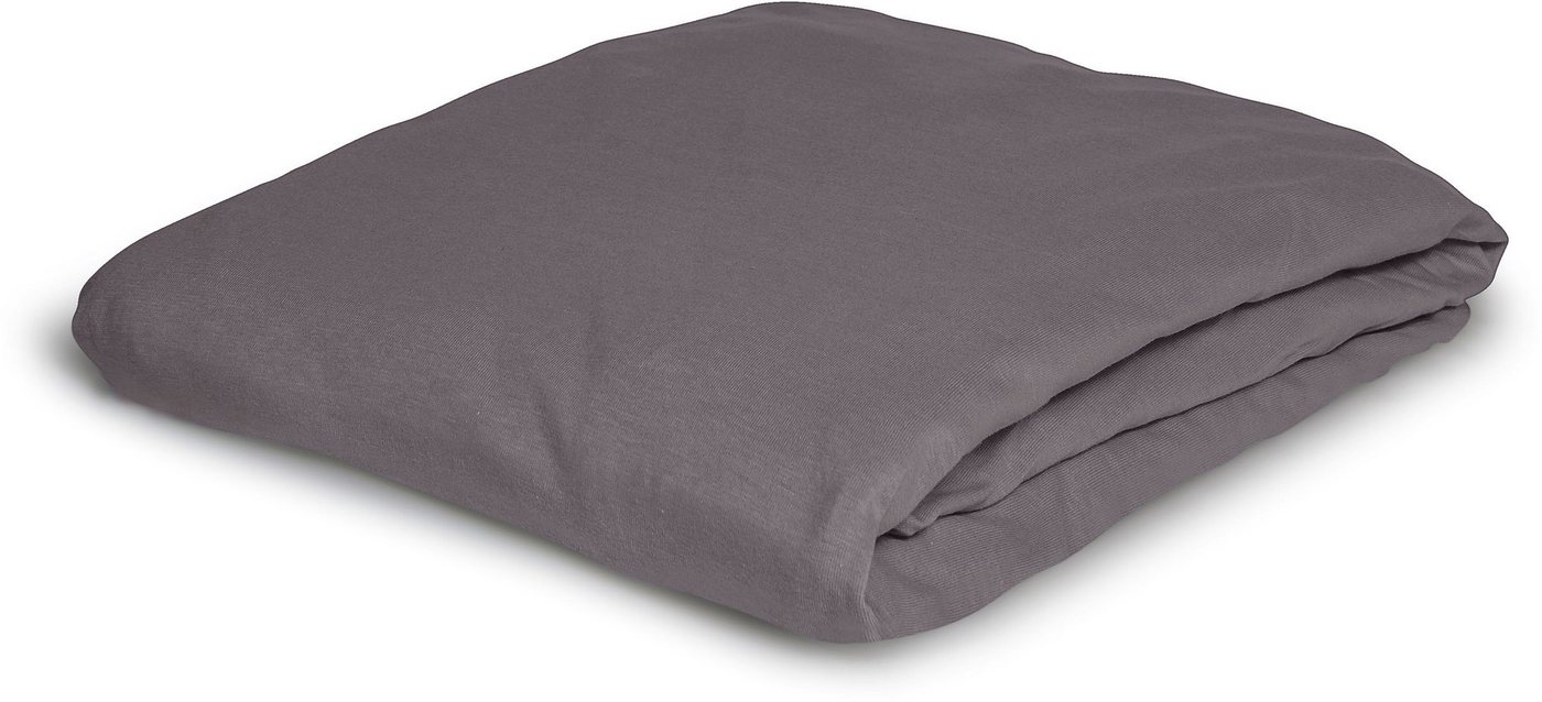 BIERBAUM Jersey Spannbetttuch 1002 (12 titan, 150 x 200 cm) Bild 3