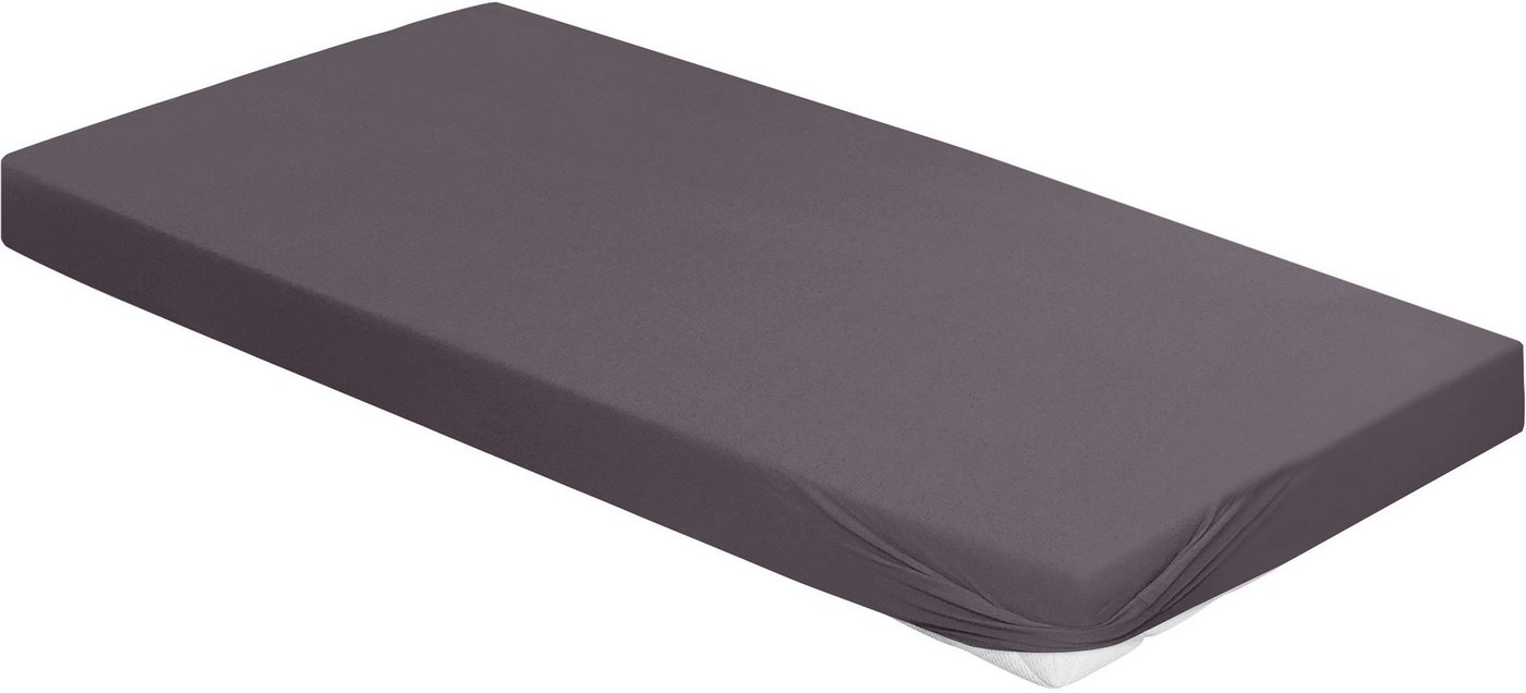 BIERBAUM Jersey Spannbetttuch 1002 (12 titan, 150 x 200 cm) Bild 4