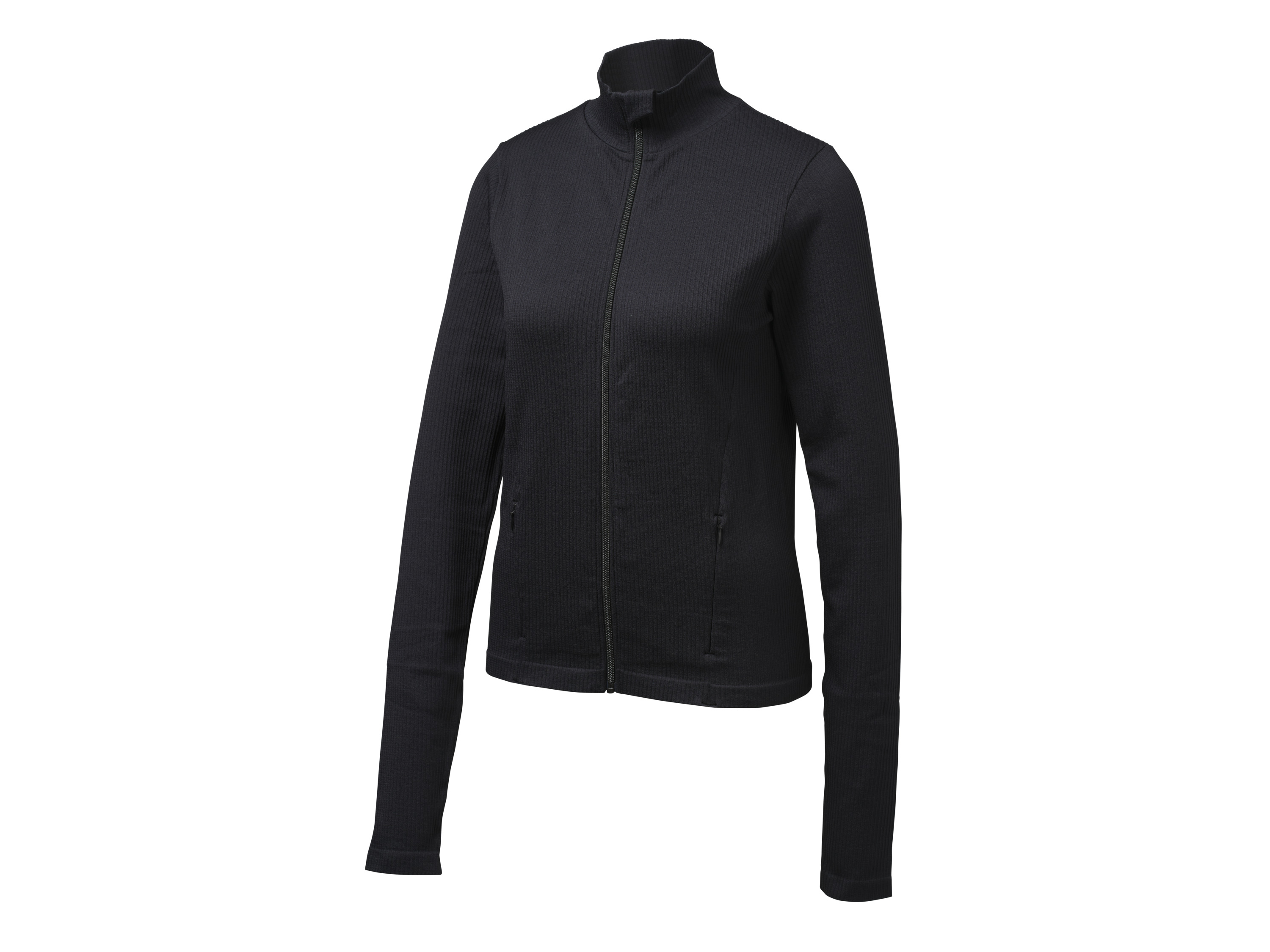 CRIVIT Damen Funktionsjacke seamless Rippe (schwarz, S (36/38))