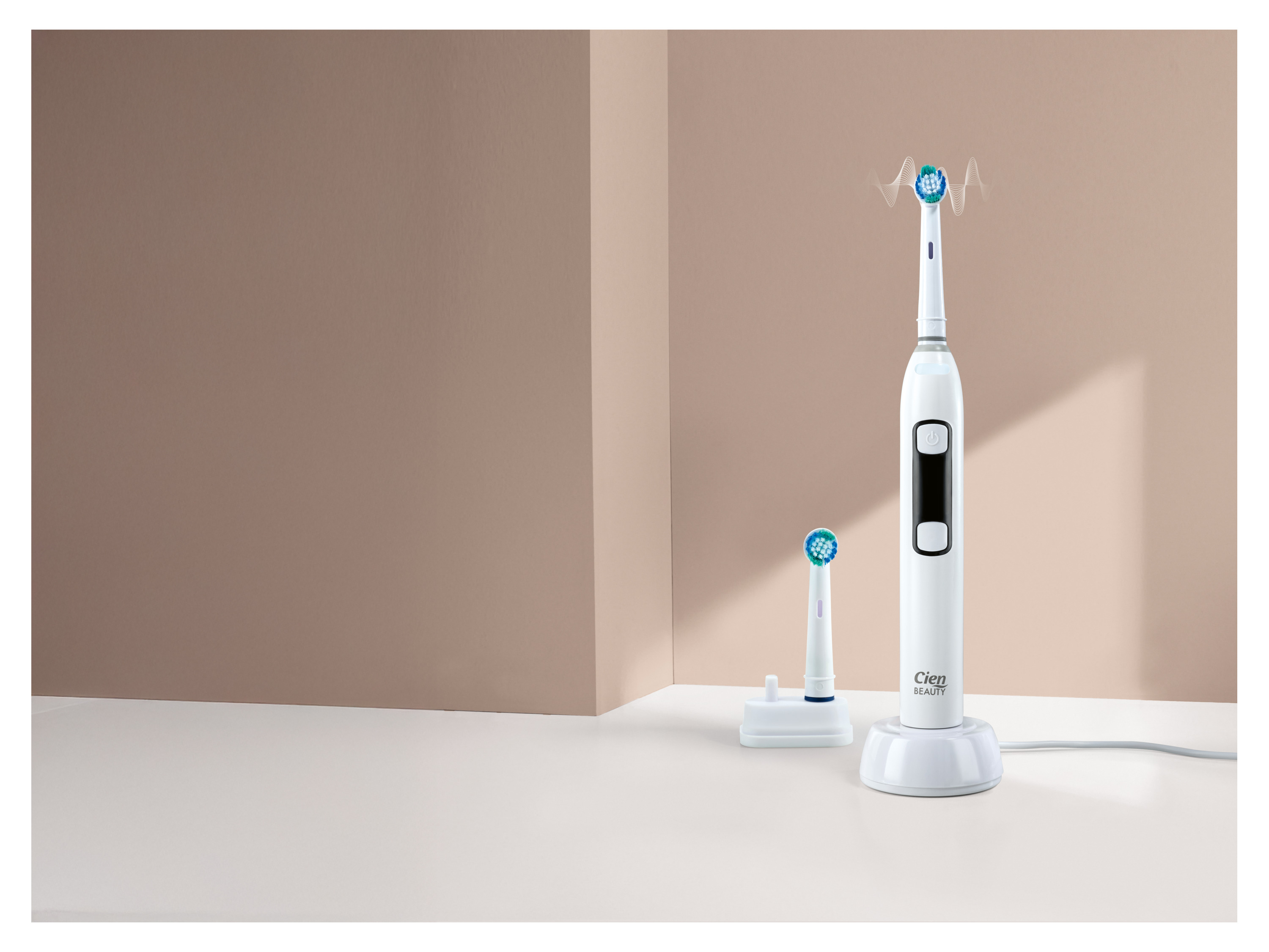 CIEN BEAUTY Premium-Oszillierende Zahnbürste mit Akku (weiß) Bild 2
