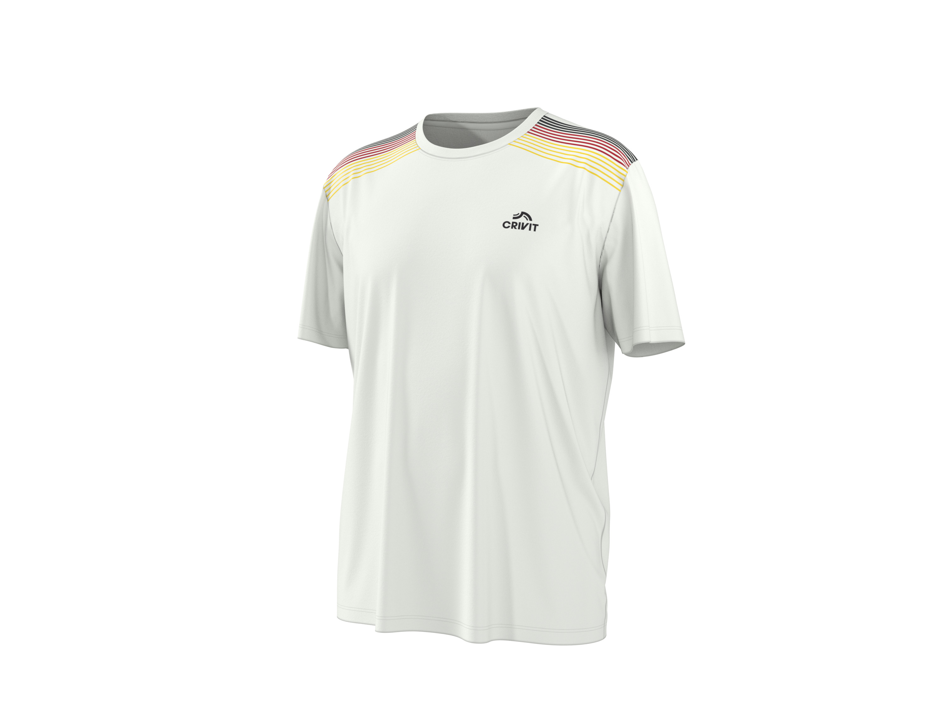 CRIVIT Herren Fußball WM Deutschland Fanshirt (weiß, S (44/46)) Bild 3