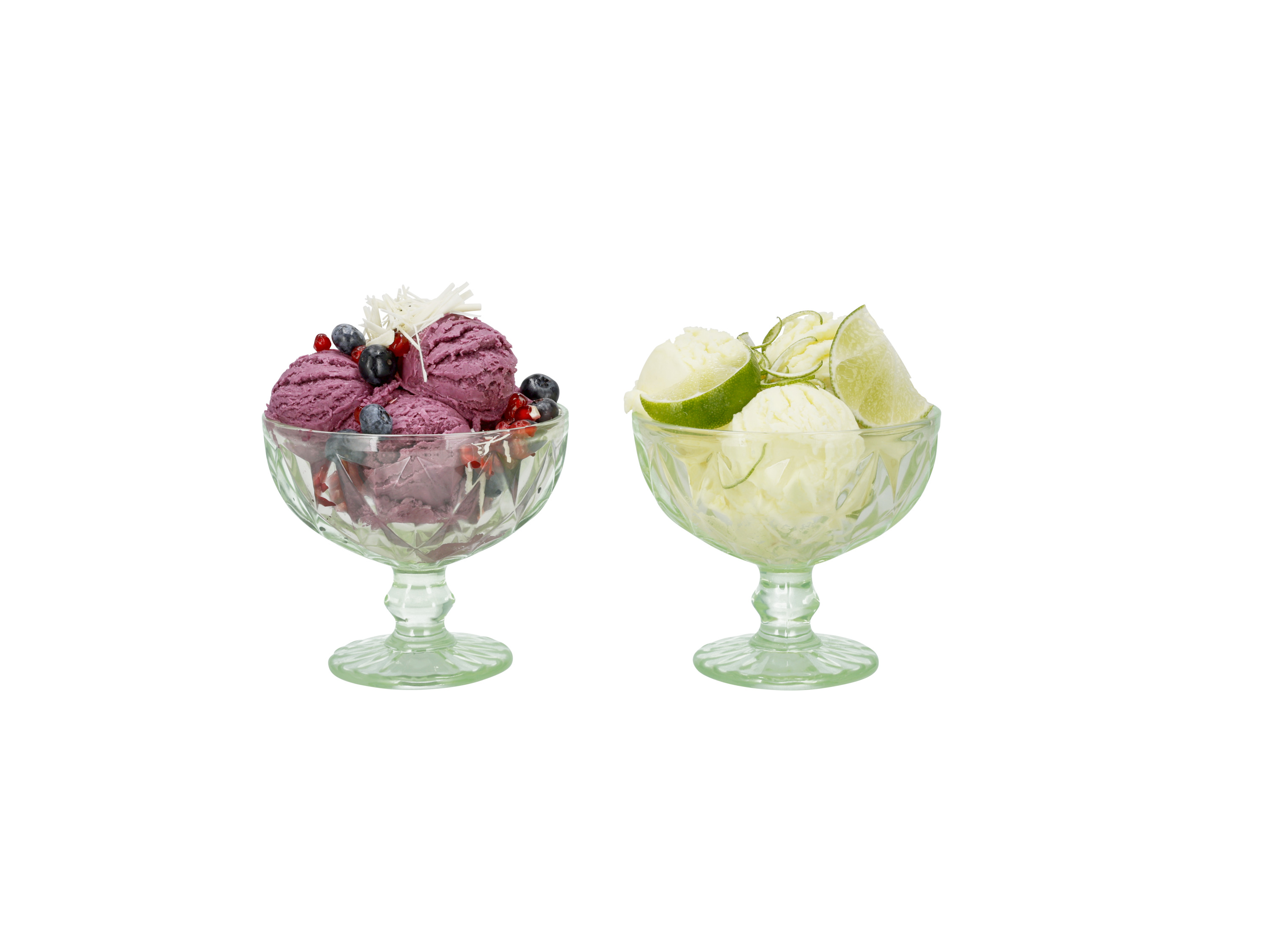 SILVERCREST® Glas-Eisbecher-Set / Glas-Eisschalen-Set (Eisbecher mit Fuß/mint) Bild 2