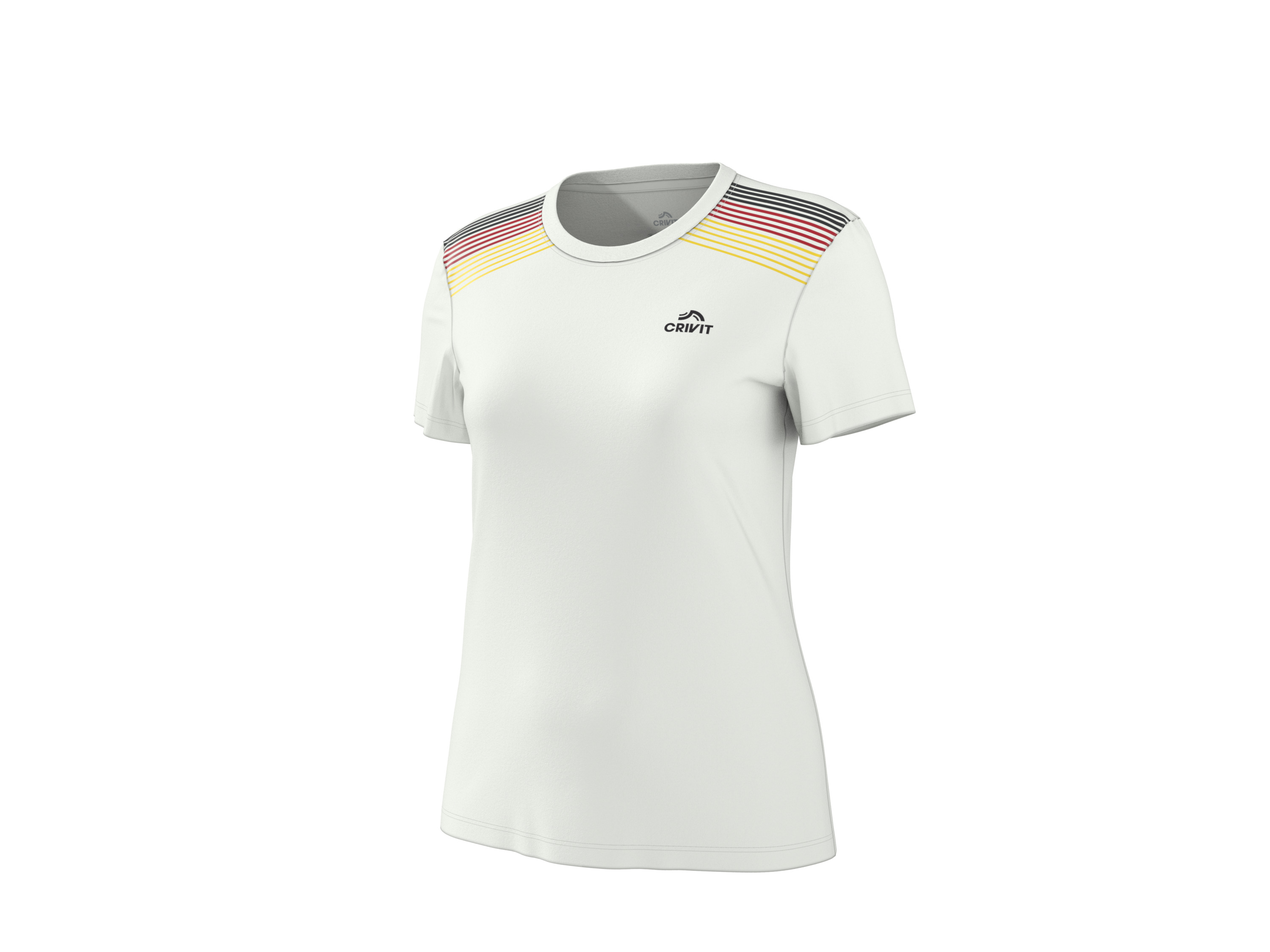 CRIVIT Damen Fußball WM Deutschland Fanshirt (weiß, XS(32/34))