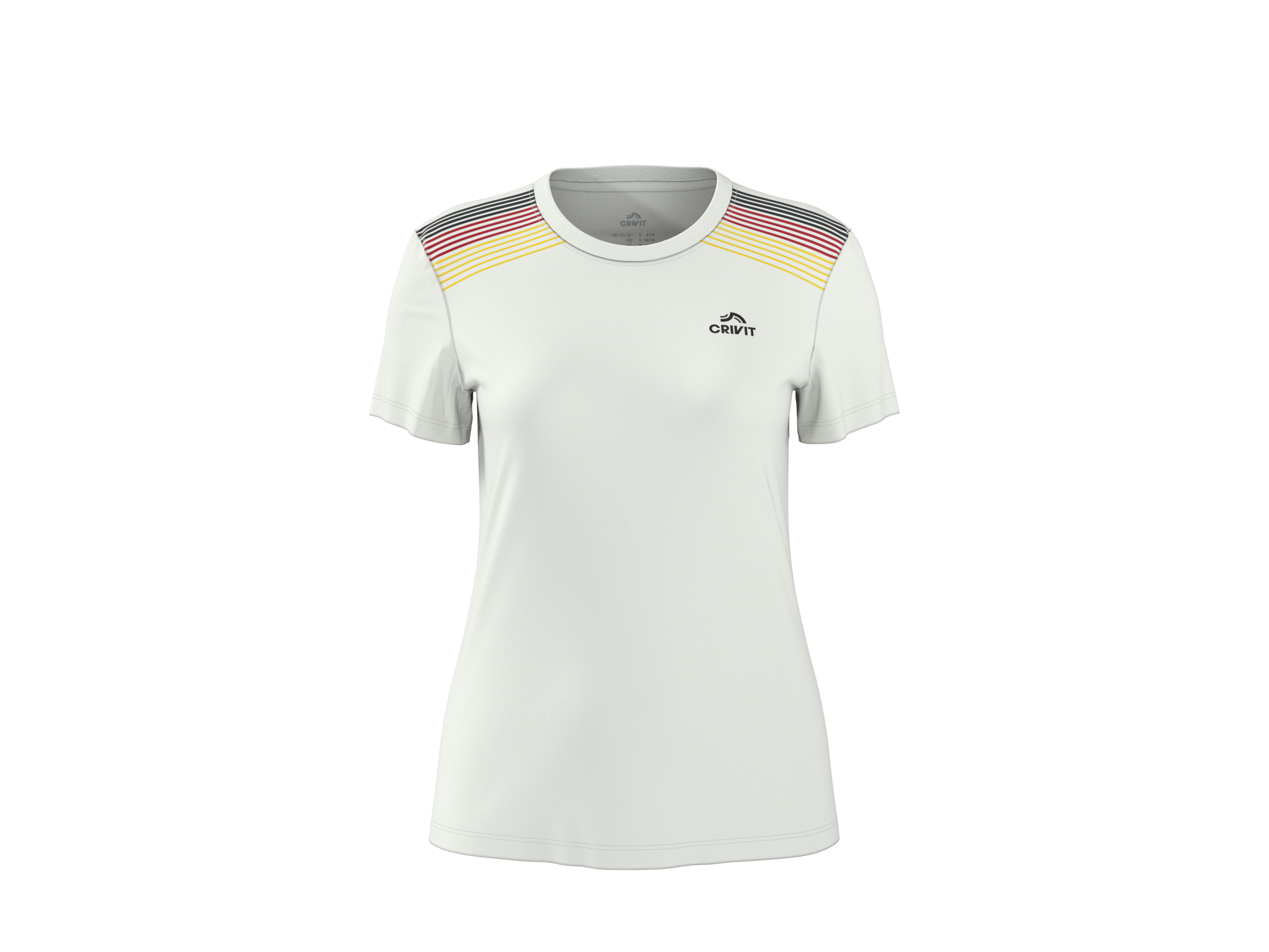 CRIVIT Damen Fußball WM Deutschland Fanshirt (weiß, XS(32/34)) Bild 4
