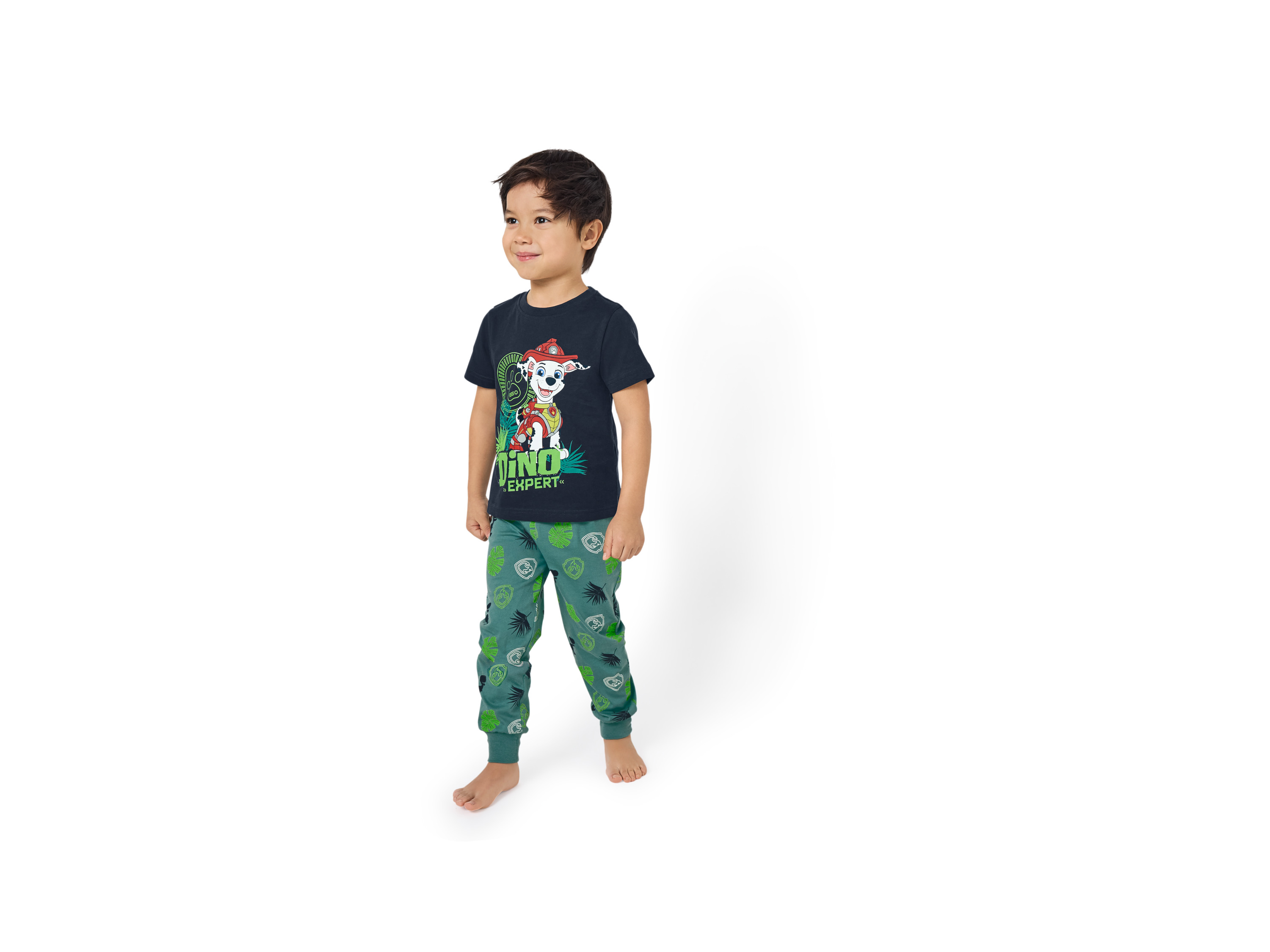 LUPILU® Kinder Pyjama (navy/grün, 110/116) Bild 2