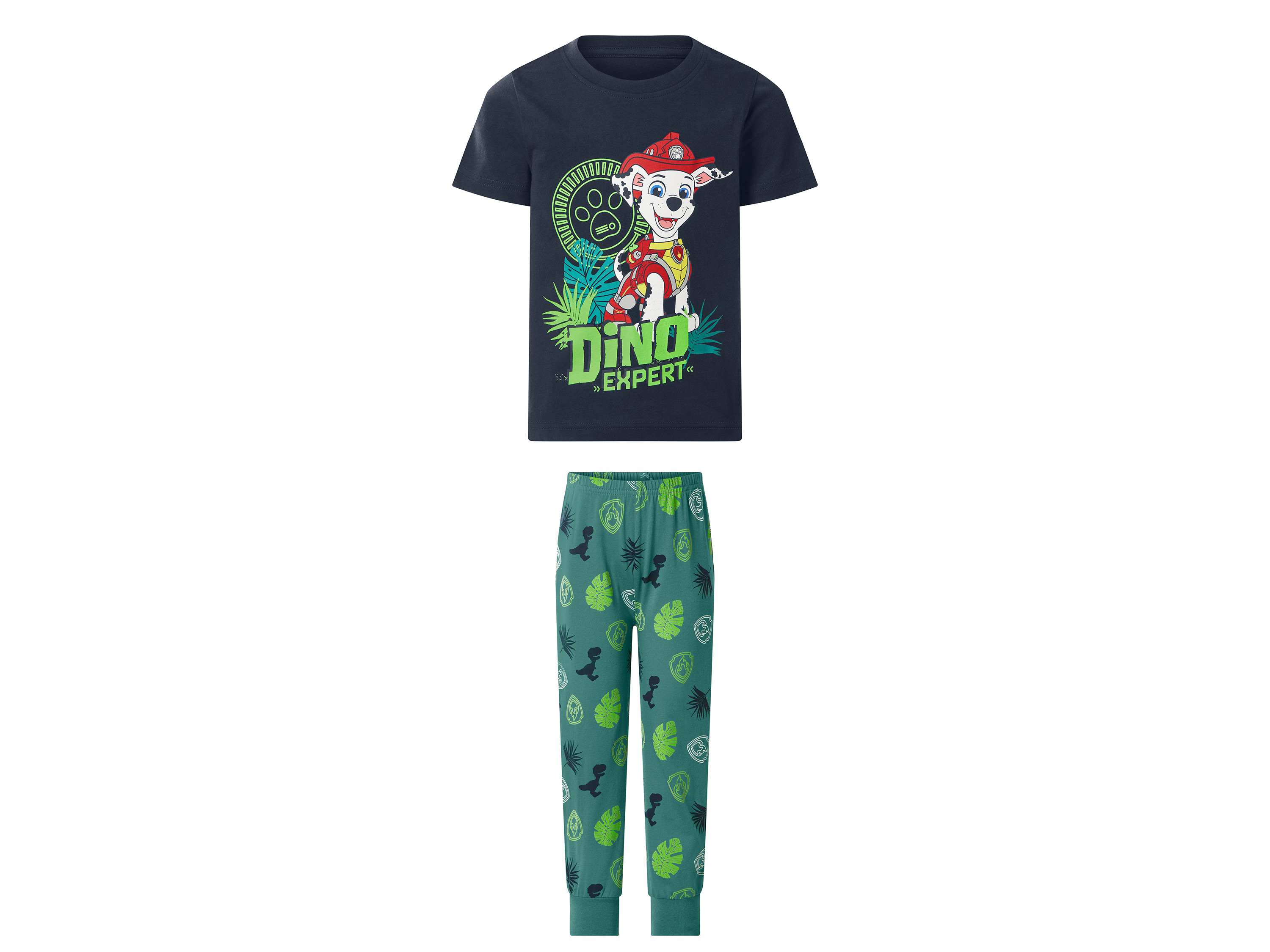 LUPILU® Kinder Pyjama (navy/grün, 110/116) Bild 3