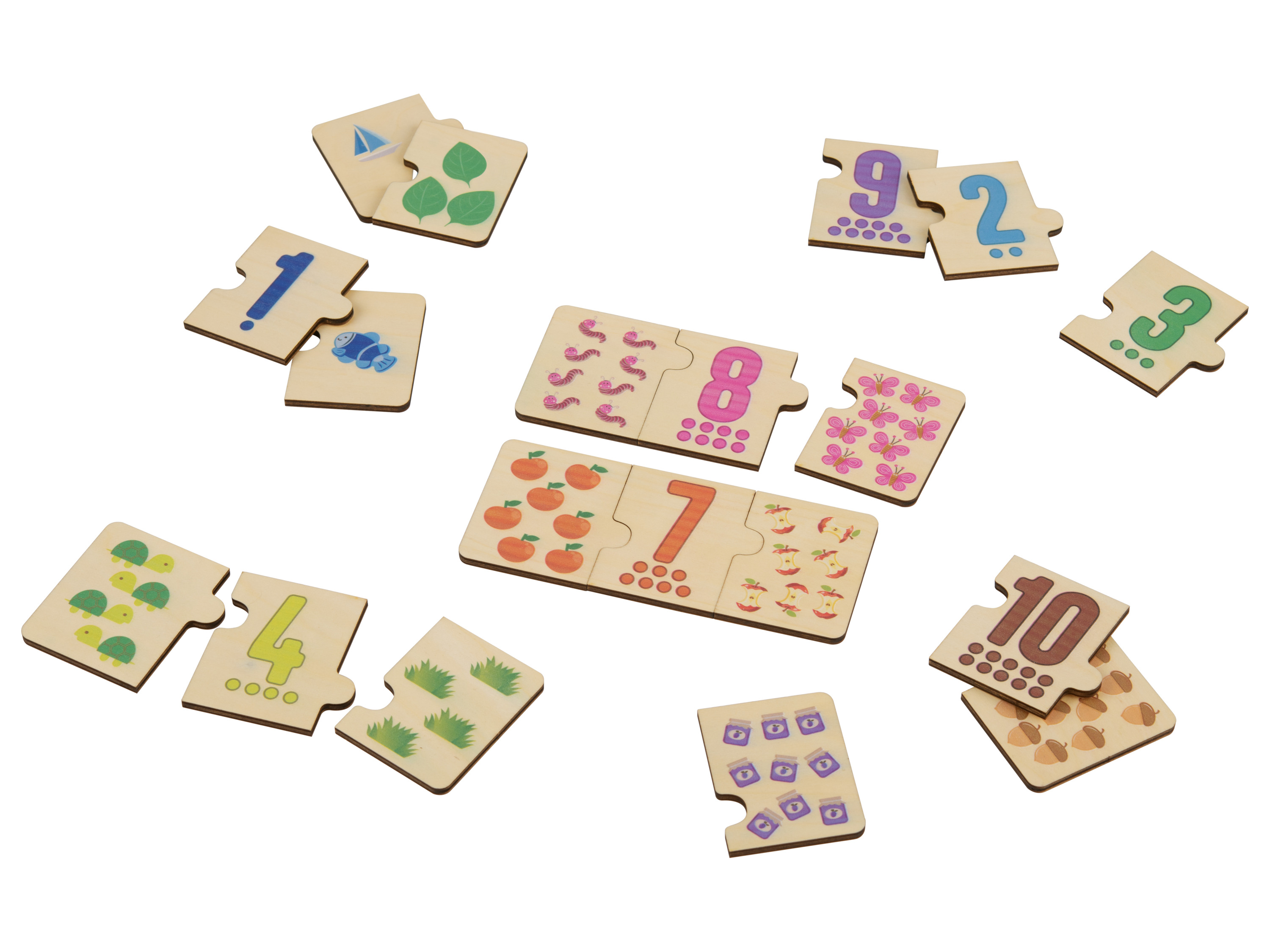 LUPILU® Buchstaben-Steckspiel / Zahlen-Puzzle / Körper-Puzzle (Zählen und Abgleichen) Bild 2
