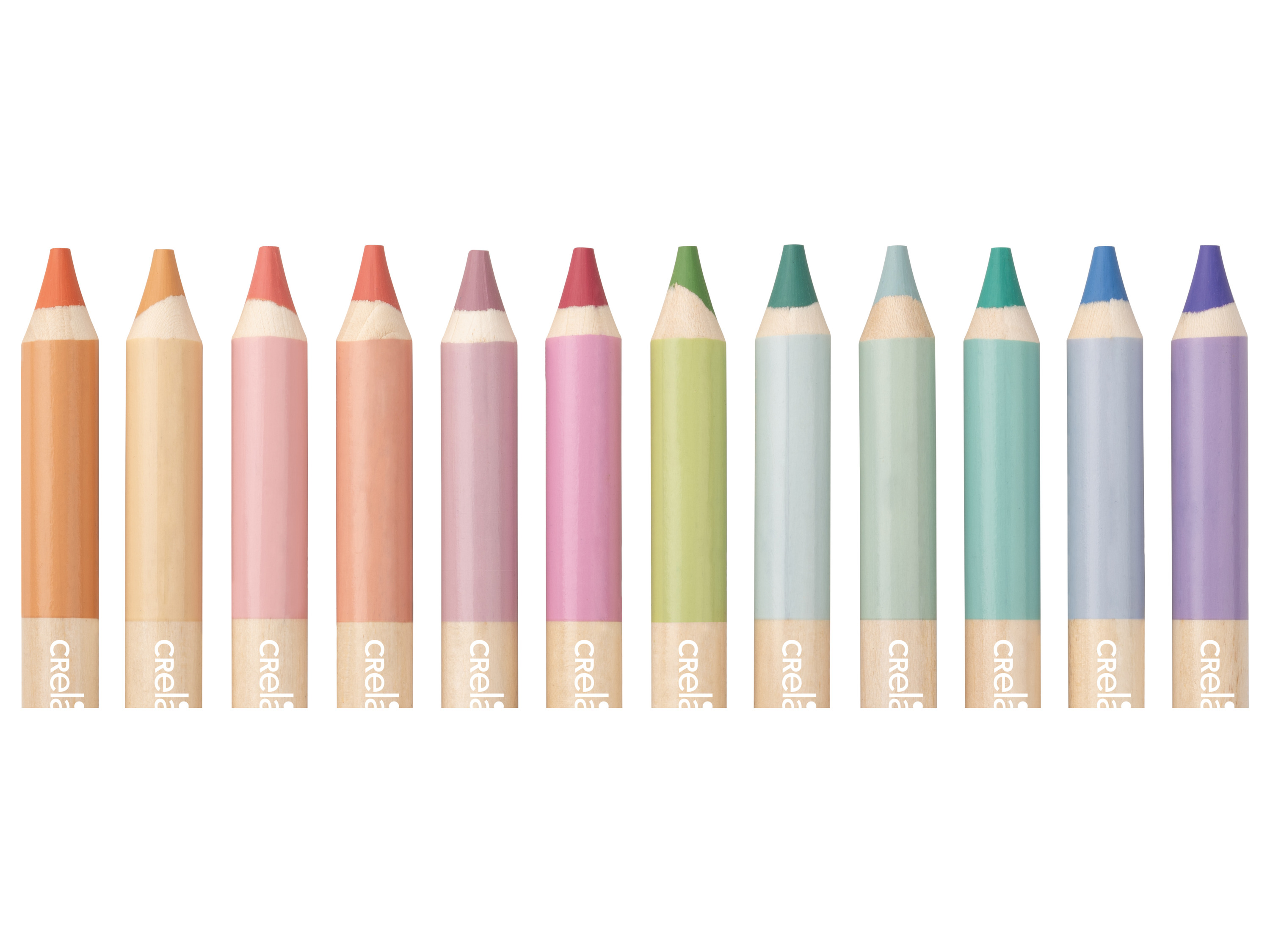 CRELANDO® 3-in-1-Buntstifte, 12 Stück (Pastell)