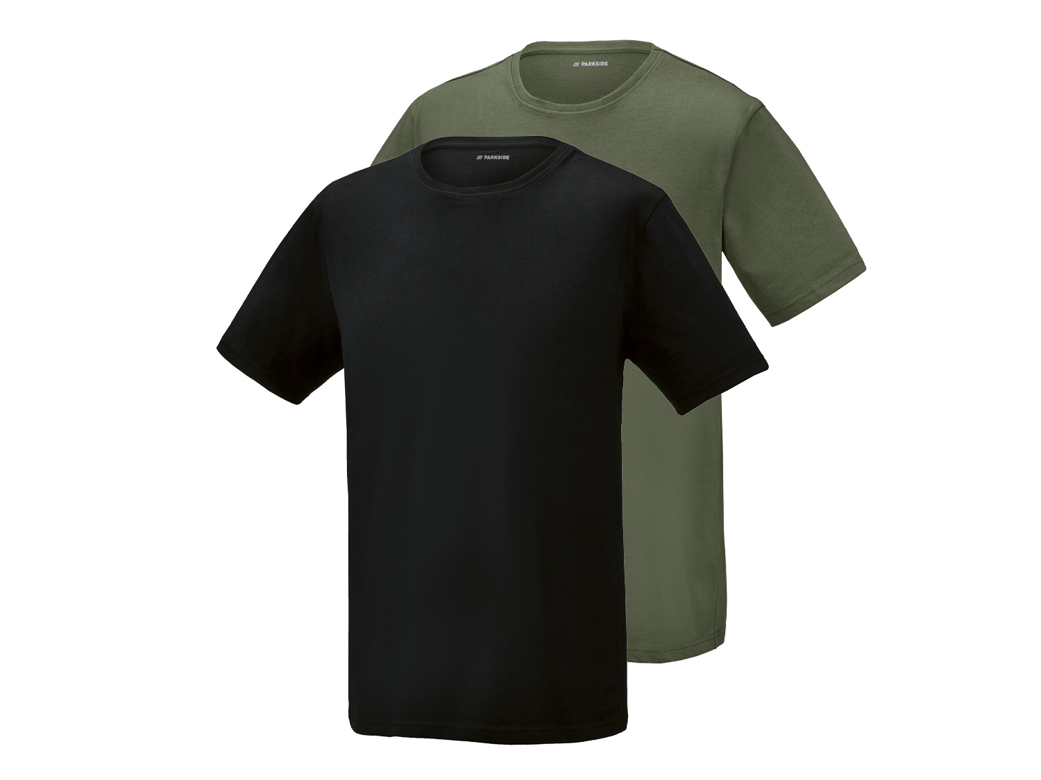 PARKSIDE® Herren T-Shirts, 2 Stück, mit HeiQ Mint Technologie (schwarz/grün, S (44/46)) Bild 3