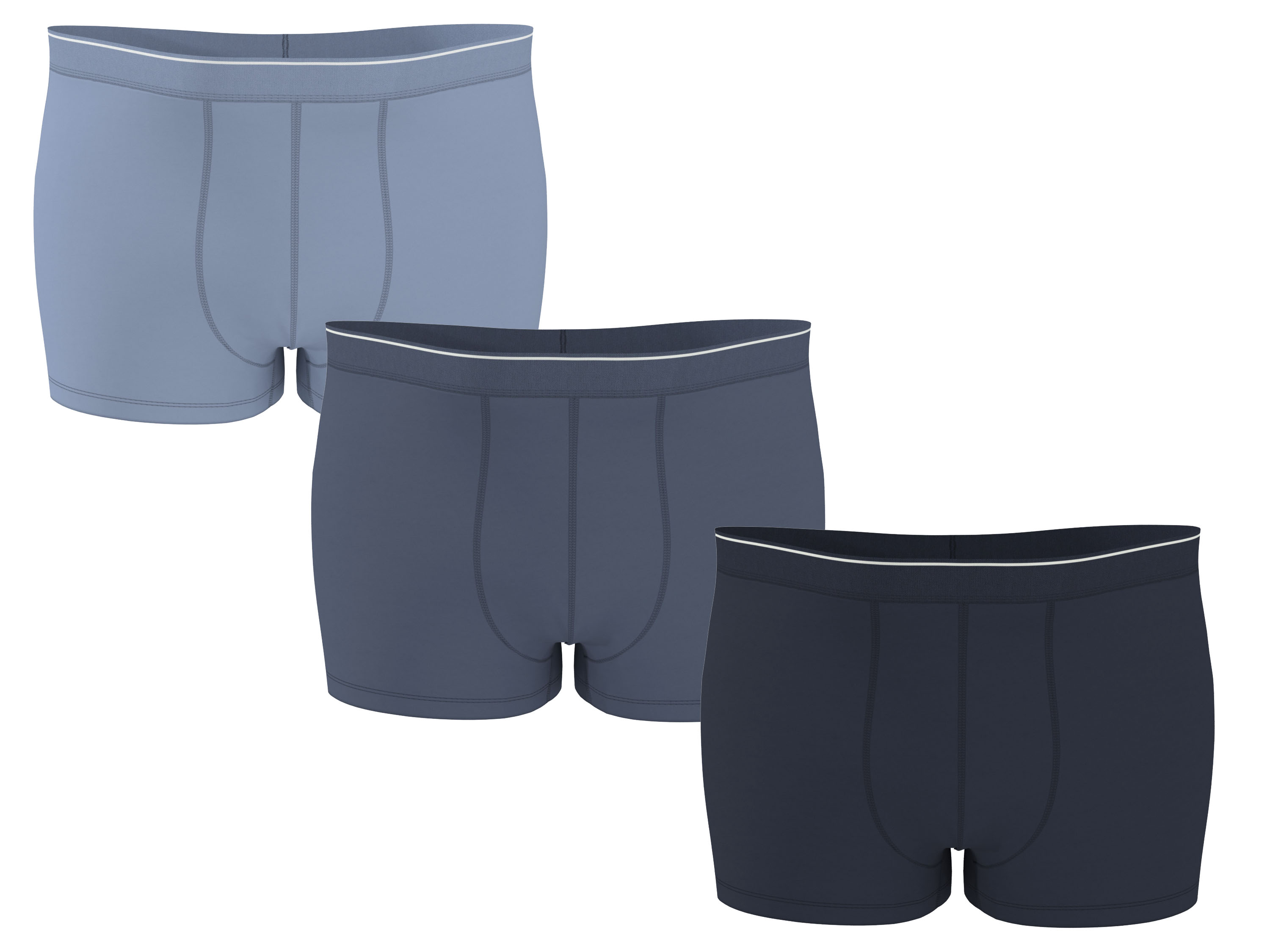ESMARA MEN Herren Boxer, 3 Stück (schwarz/navy/blau, 8/XXL)