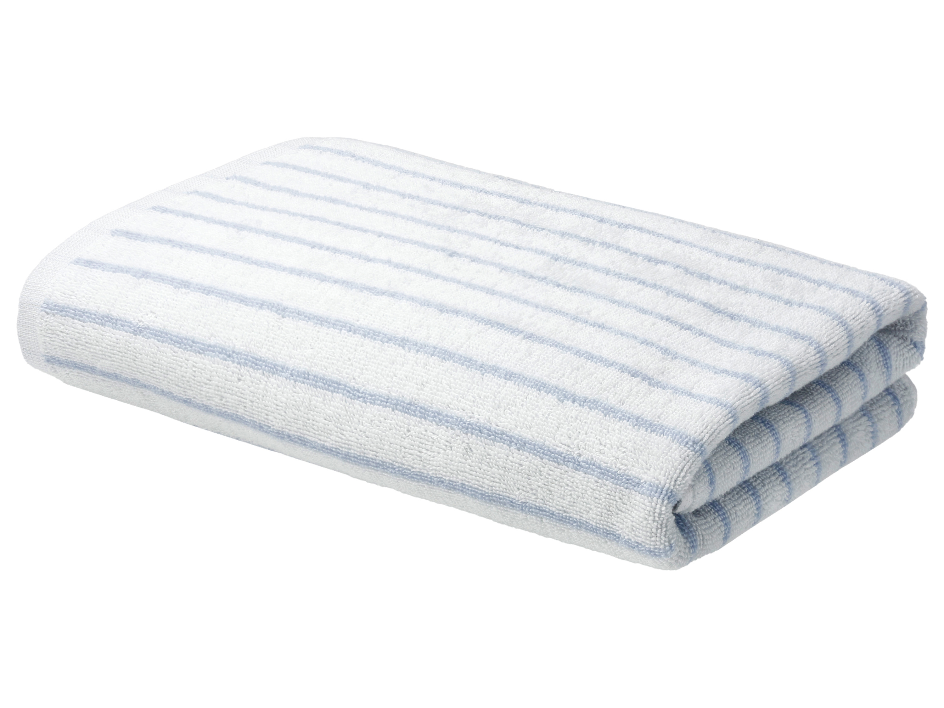 LIVARNO® Frottier-Duschtuch, 70 x 140 cm (hellblau/dunkelblau) Bild 2