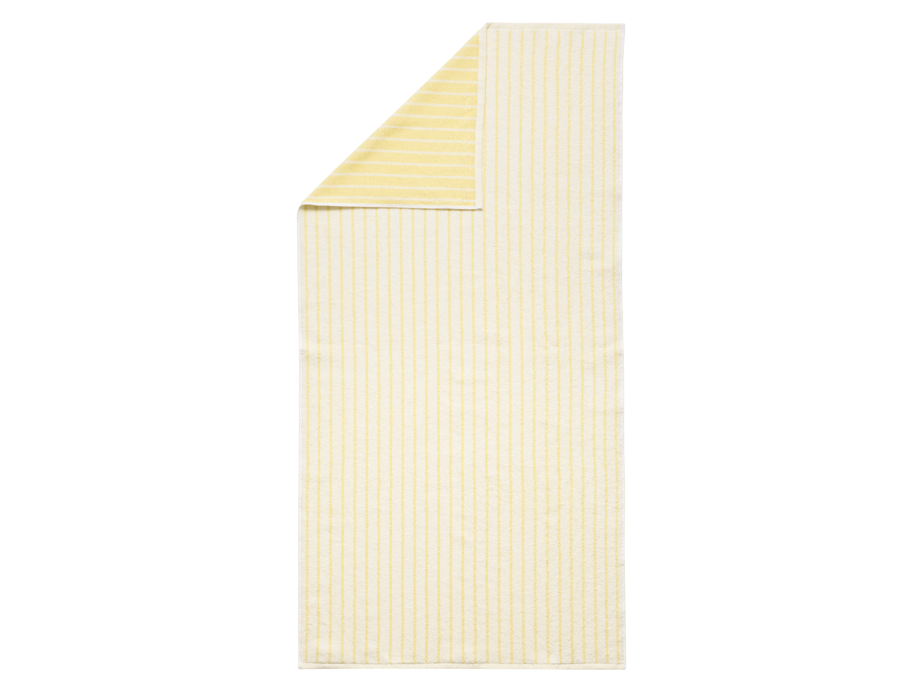 LIVARNO® Frottier-Duschtuch, 70 x 140 cm (weiß/gelb)