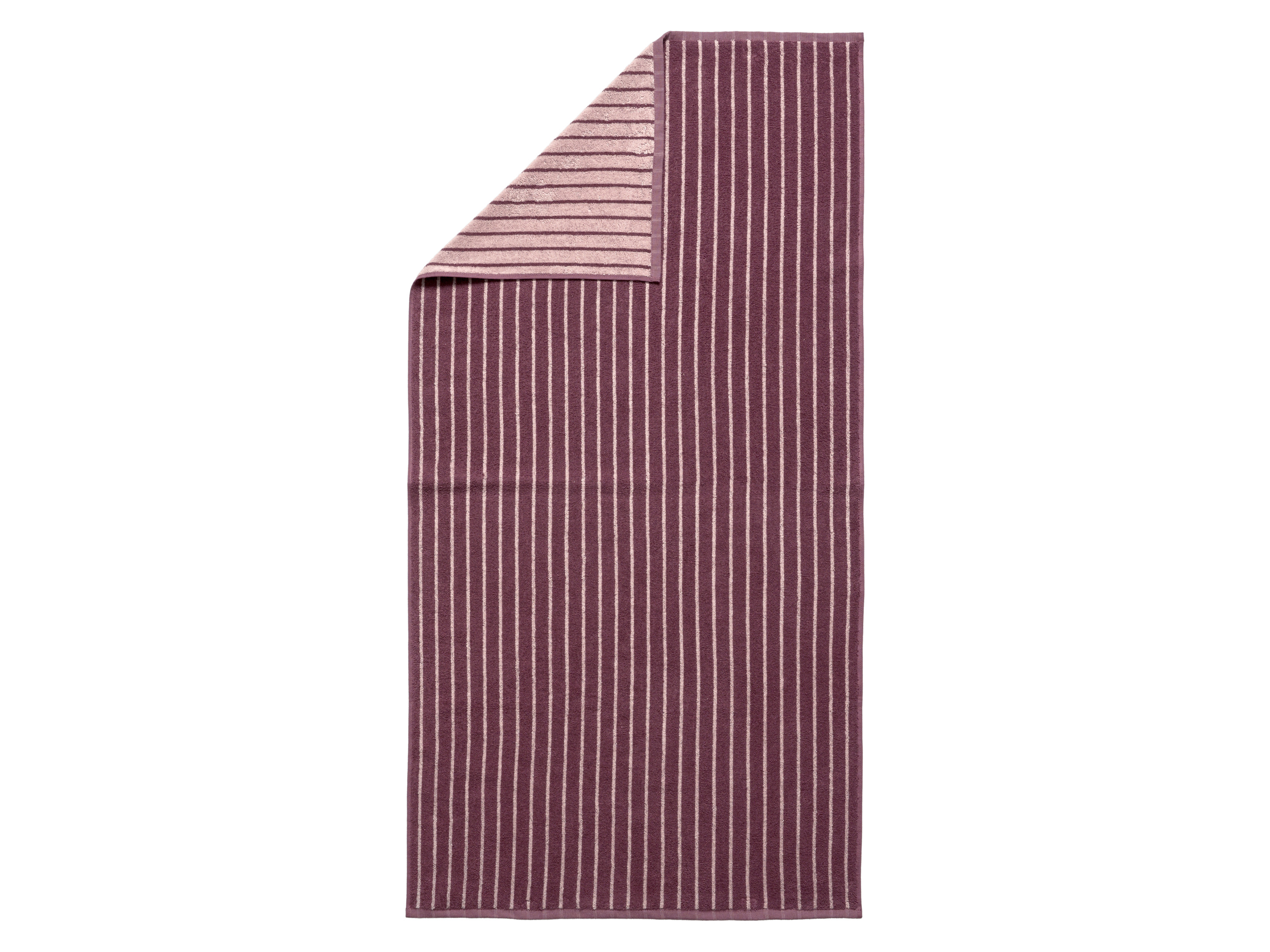 LIVARNO® Frottier-Duschtuch, 70 x 140 cm (hellrosa/dunkelrosa) Bild 2