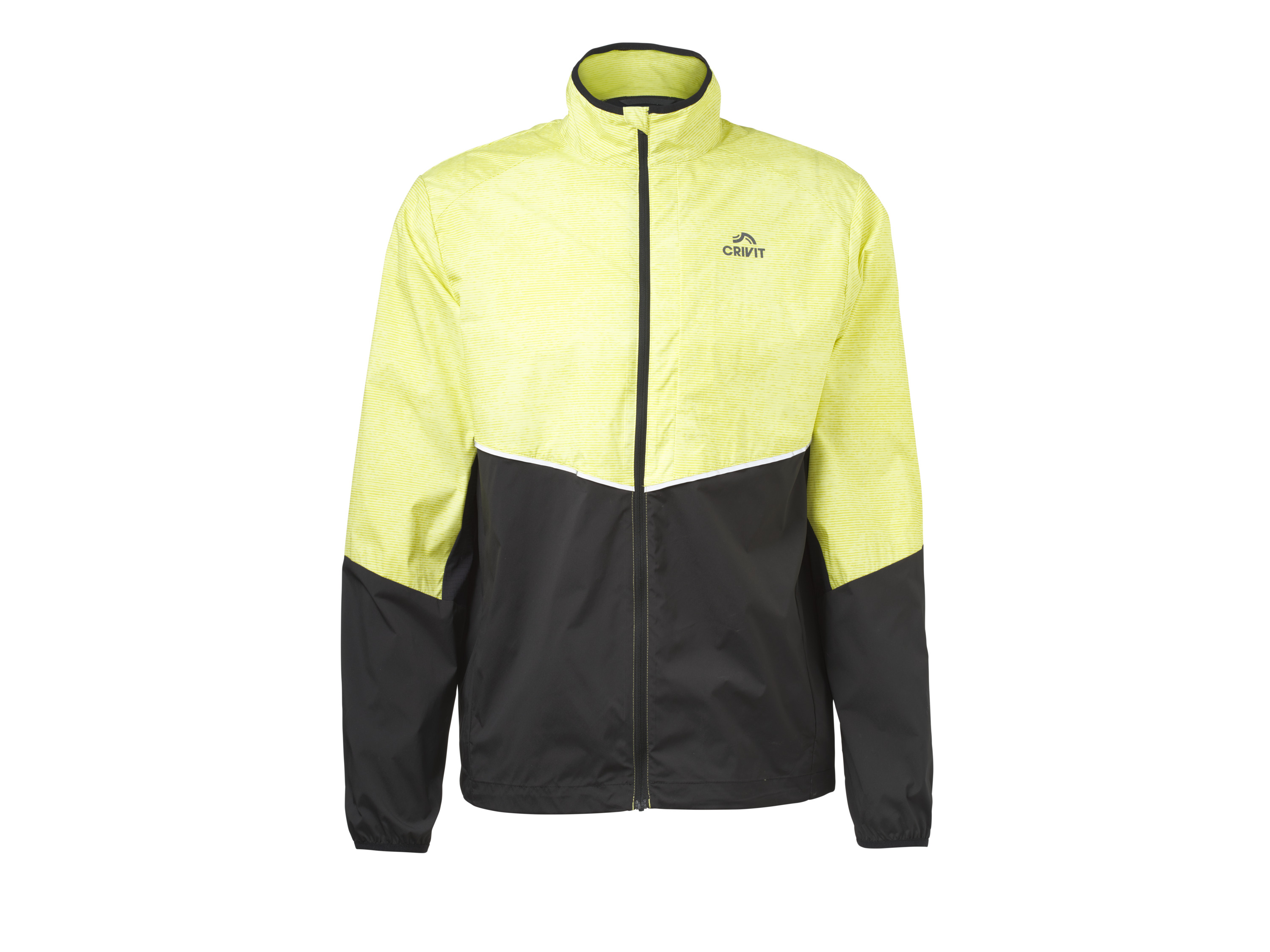 CRIVIT Herren Premium Funktionsjacke Laufen, Athletic Fit (Gelb, S (44/46))