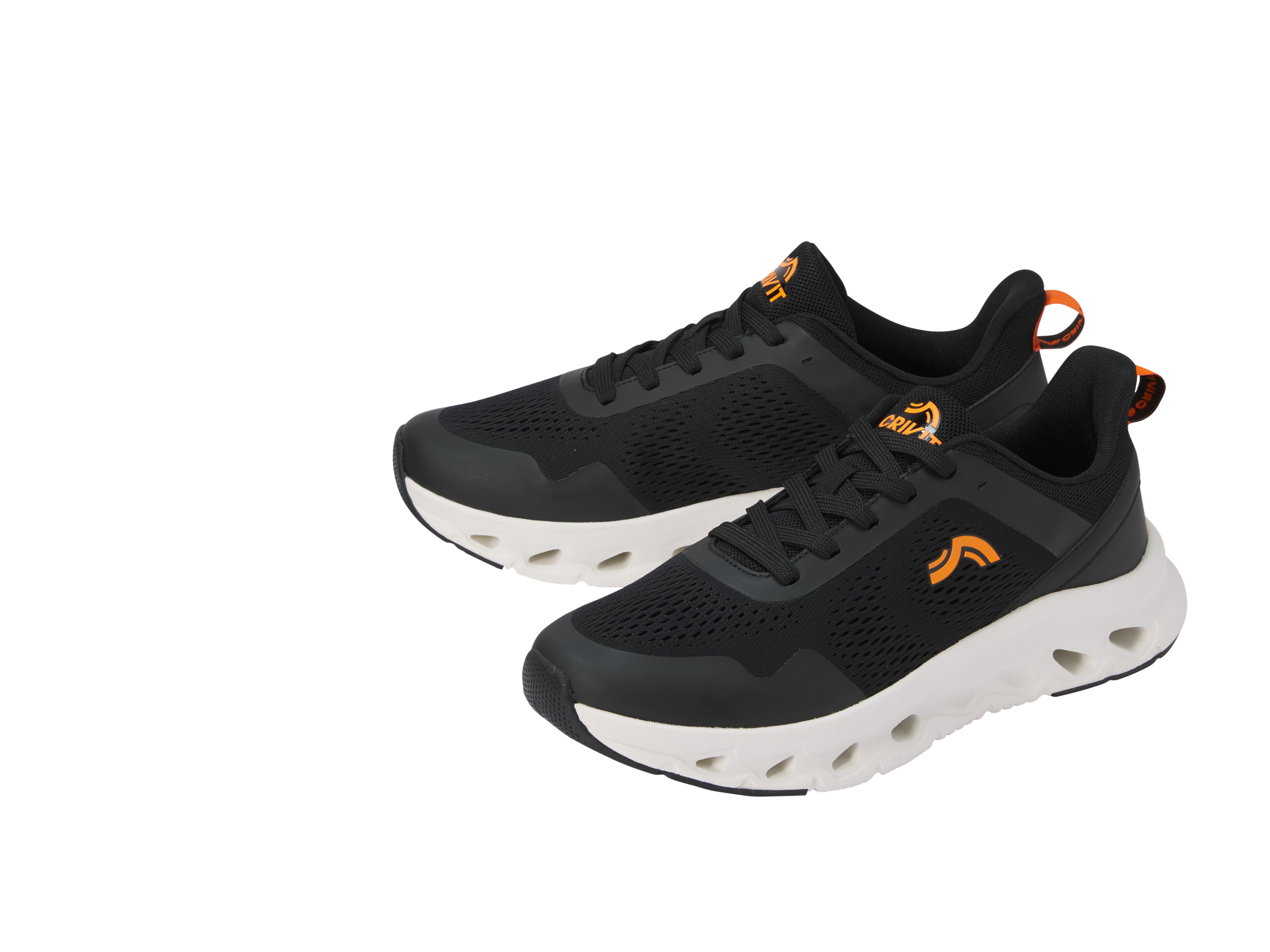 CRIVIT Herren Sportschuhe (schwarz/orange, 41)