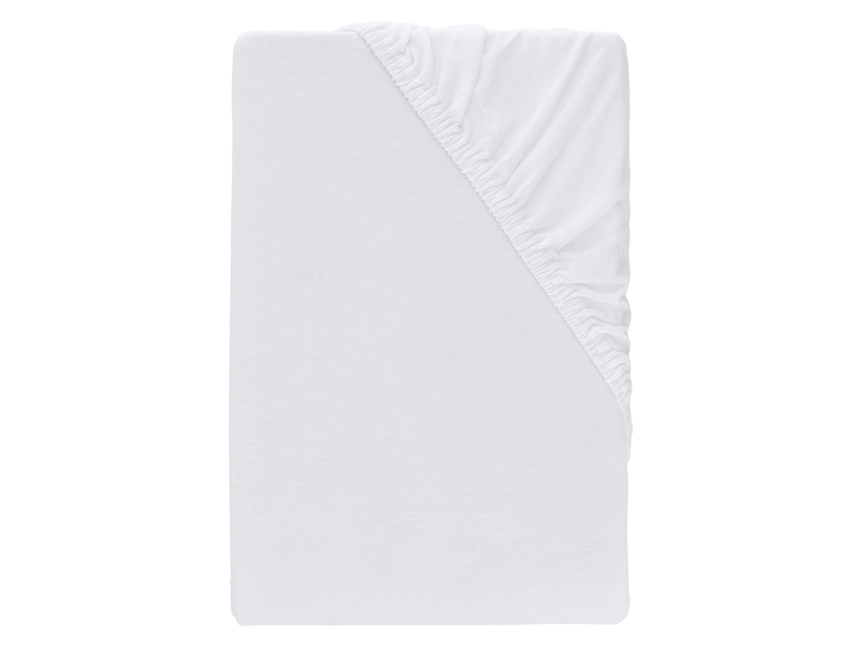 LIVARNO® Bi-Elastic-Boxspring-Spannbettlaken, 140-160 x 200 cm, Steghöhe bis 10 cm (weiß)
