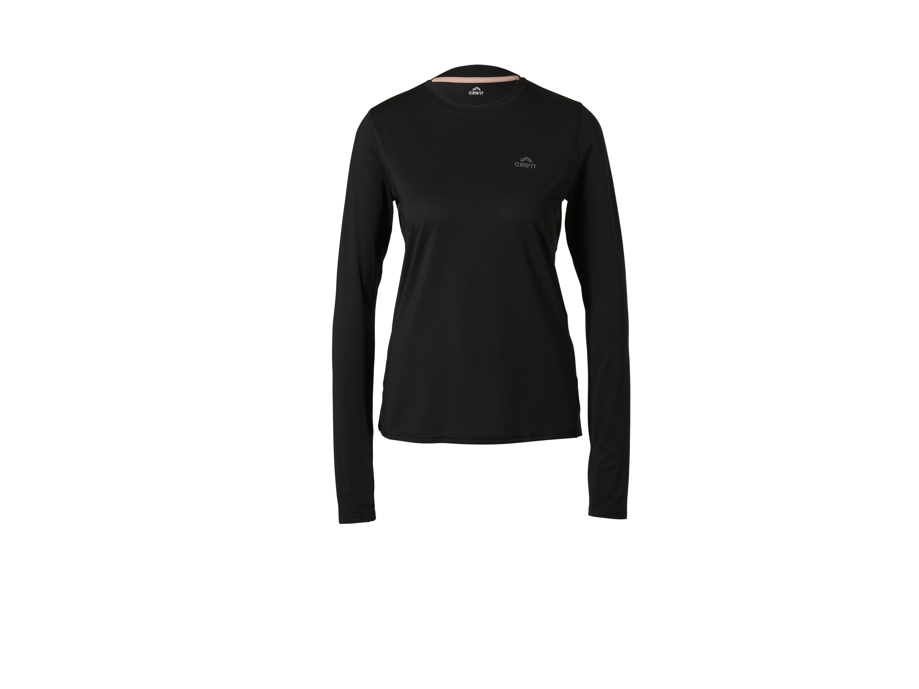CRIVIT Damen Funktionsshirt Laufen, Athletic Fit (schwarz, M(40/42))